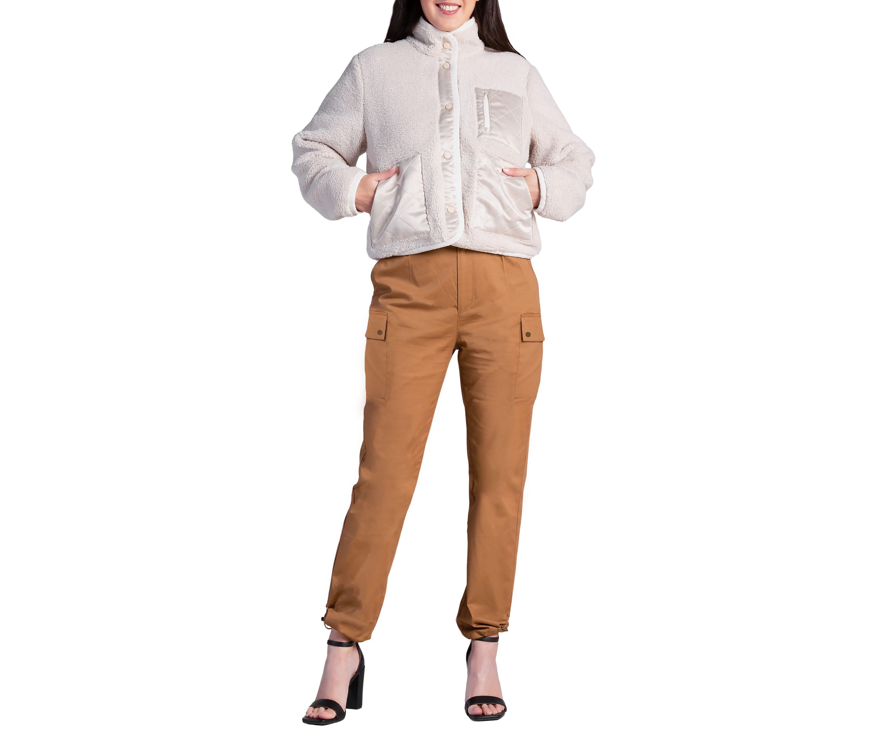 Poplin Cargo Pants with Bungee Cord Hem