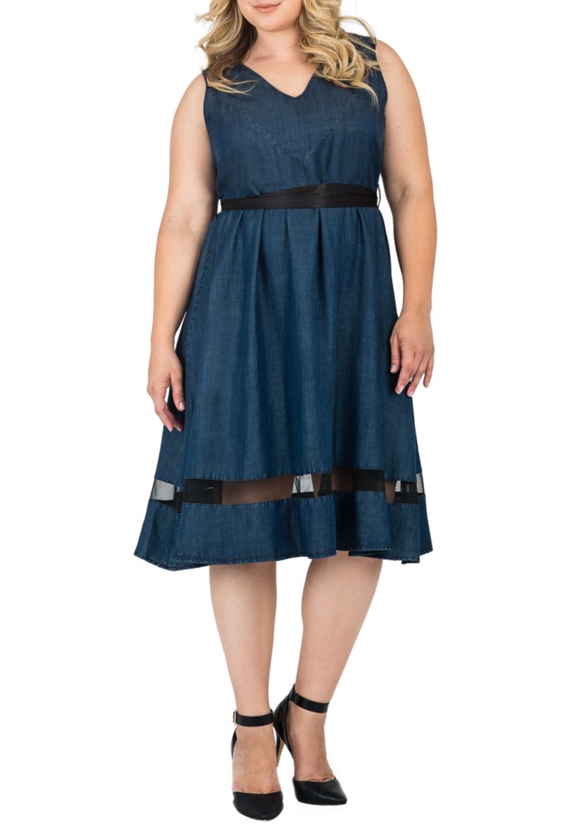 Plus Size Julia V Neck A-Line Dress