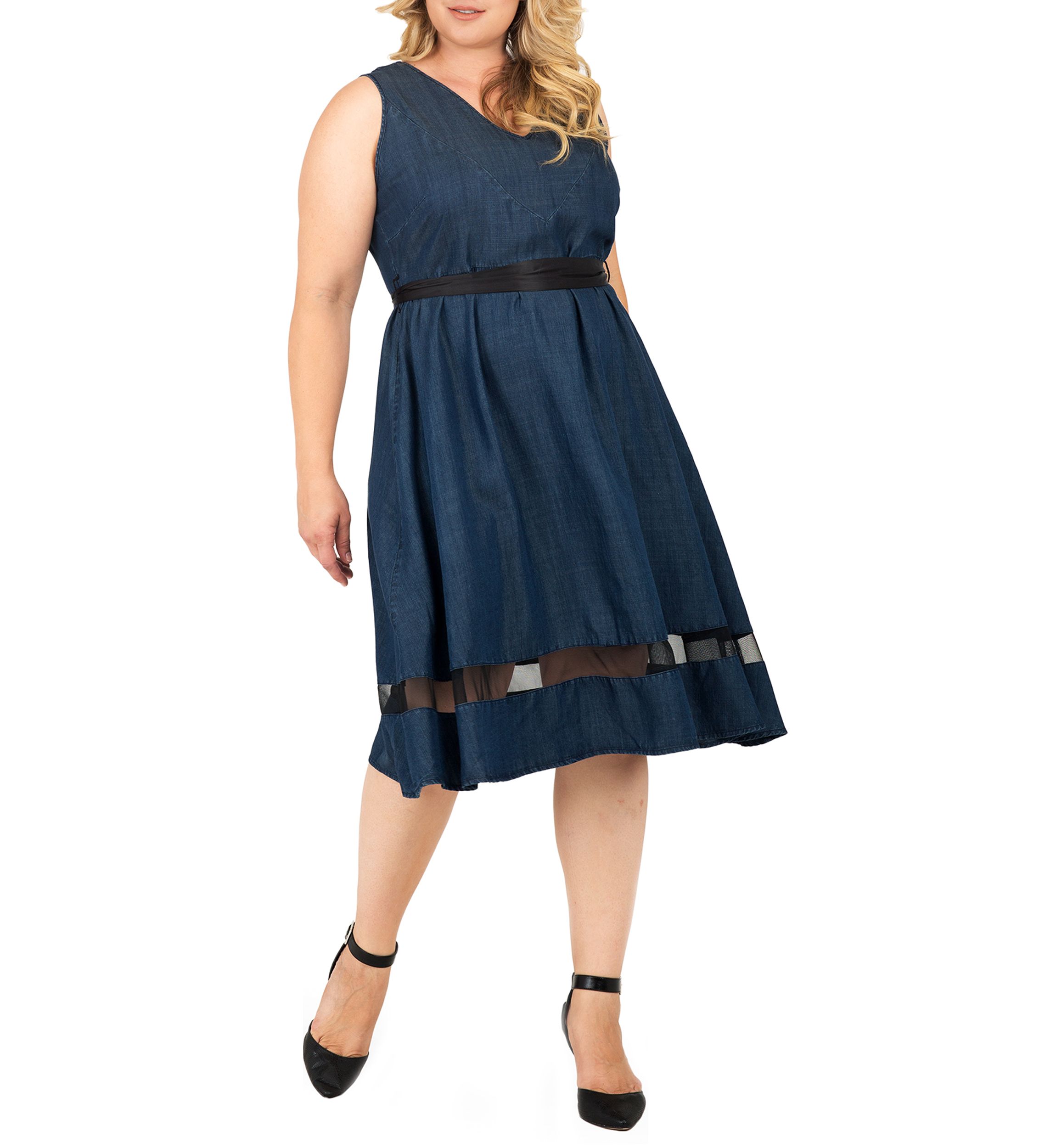 Plus Size Julia V Neck A-Line Dress