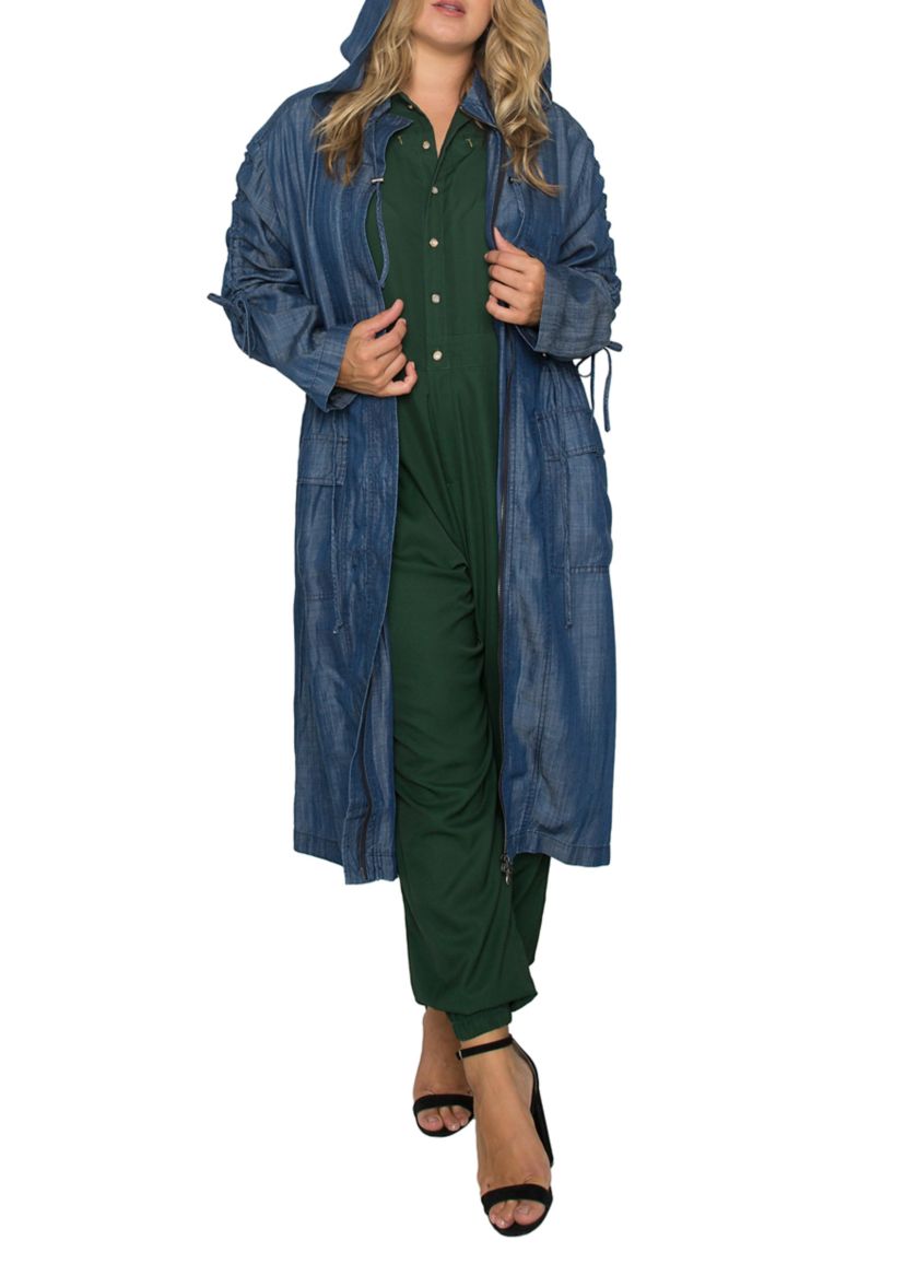 Plus Size Pippa Hooded Utility Anorak Jacket
