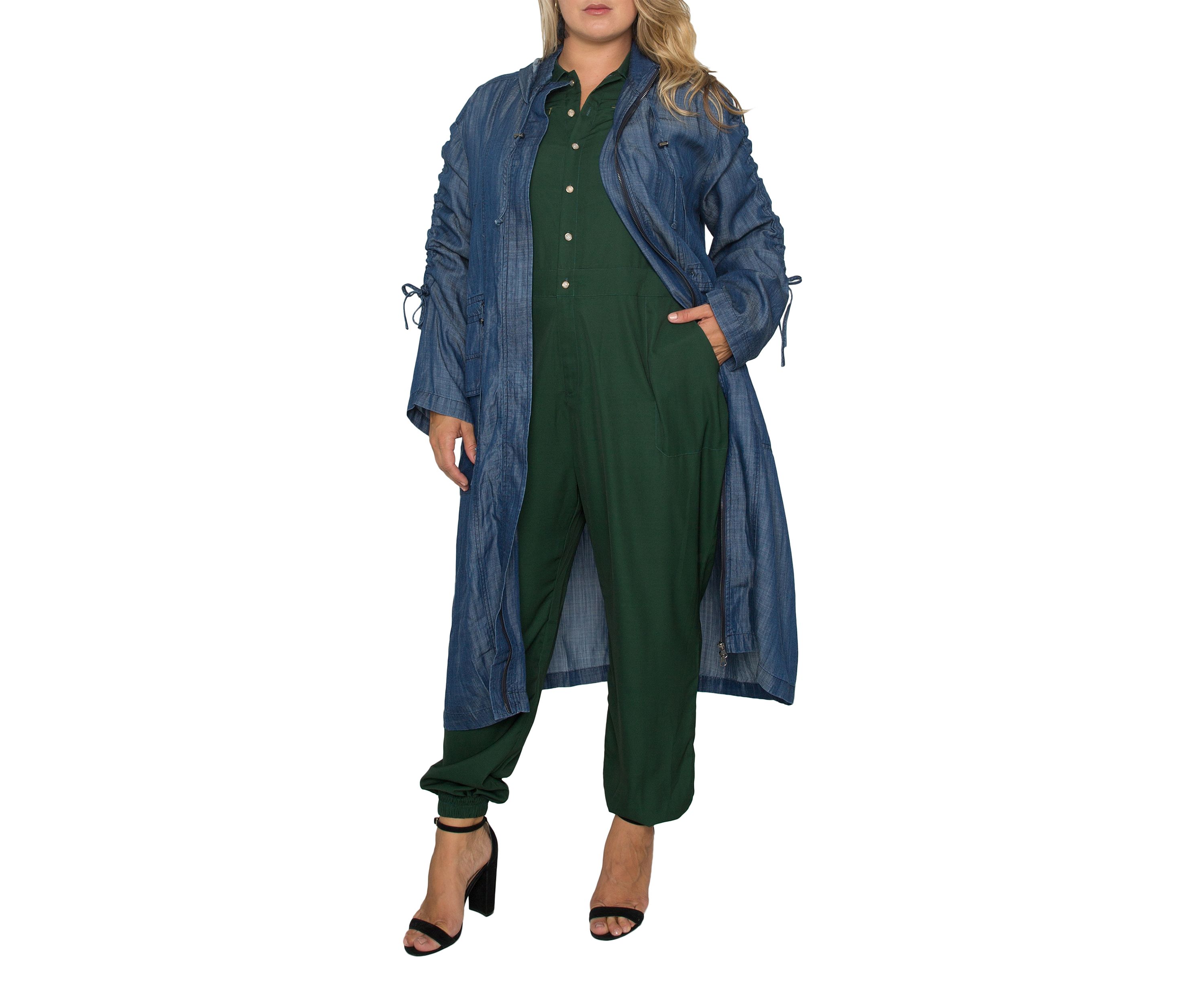Plus Size Pippa Hooded Utility Anorak Jacket
