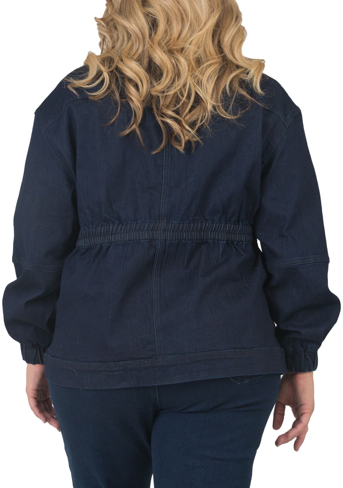 Plus Size Mimi Denim Utility Anorak Jacket 