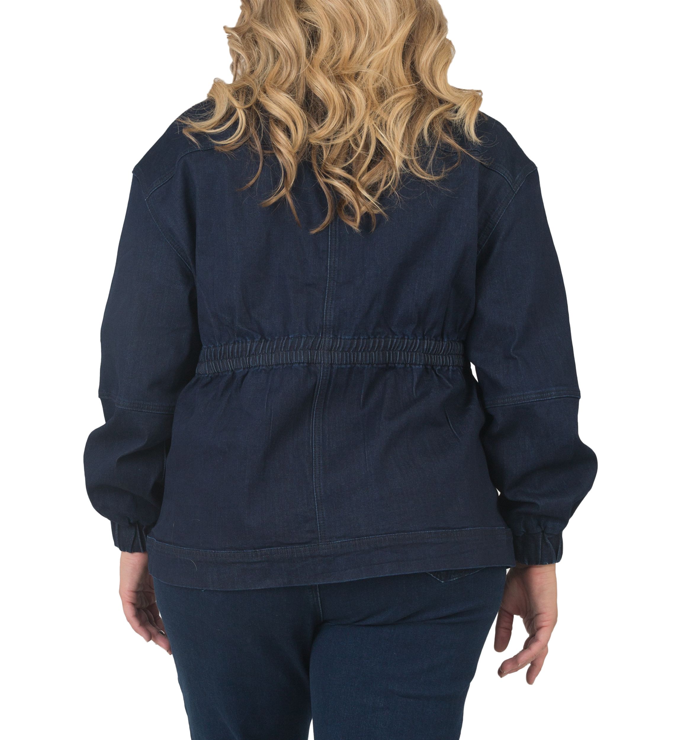 Plus Size Mimi Denim Utility Anorak Jacket 