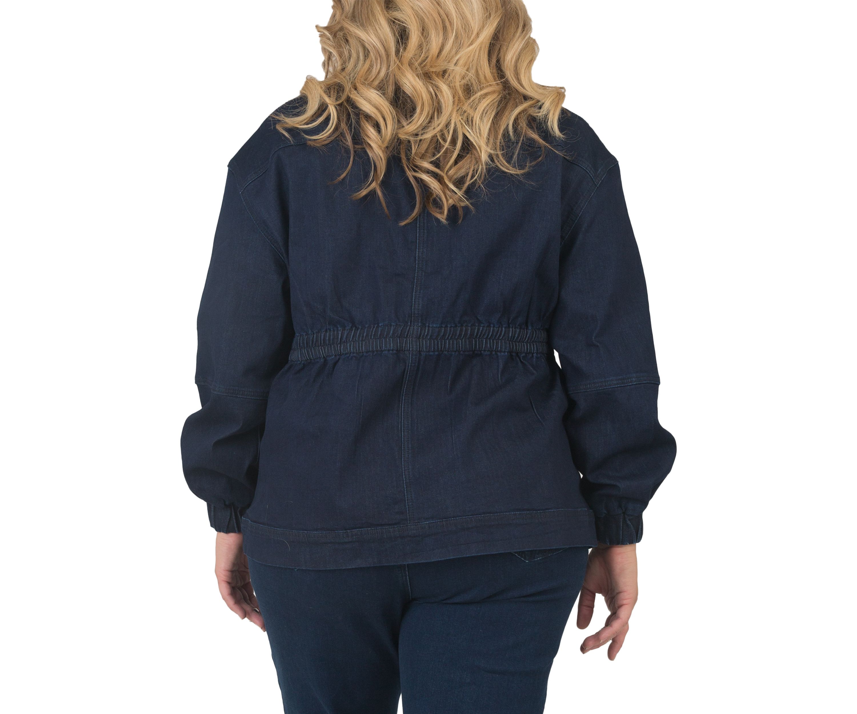 Plus Size Mimi Denim Utility Anorak Jacket 