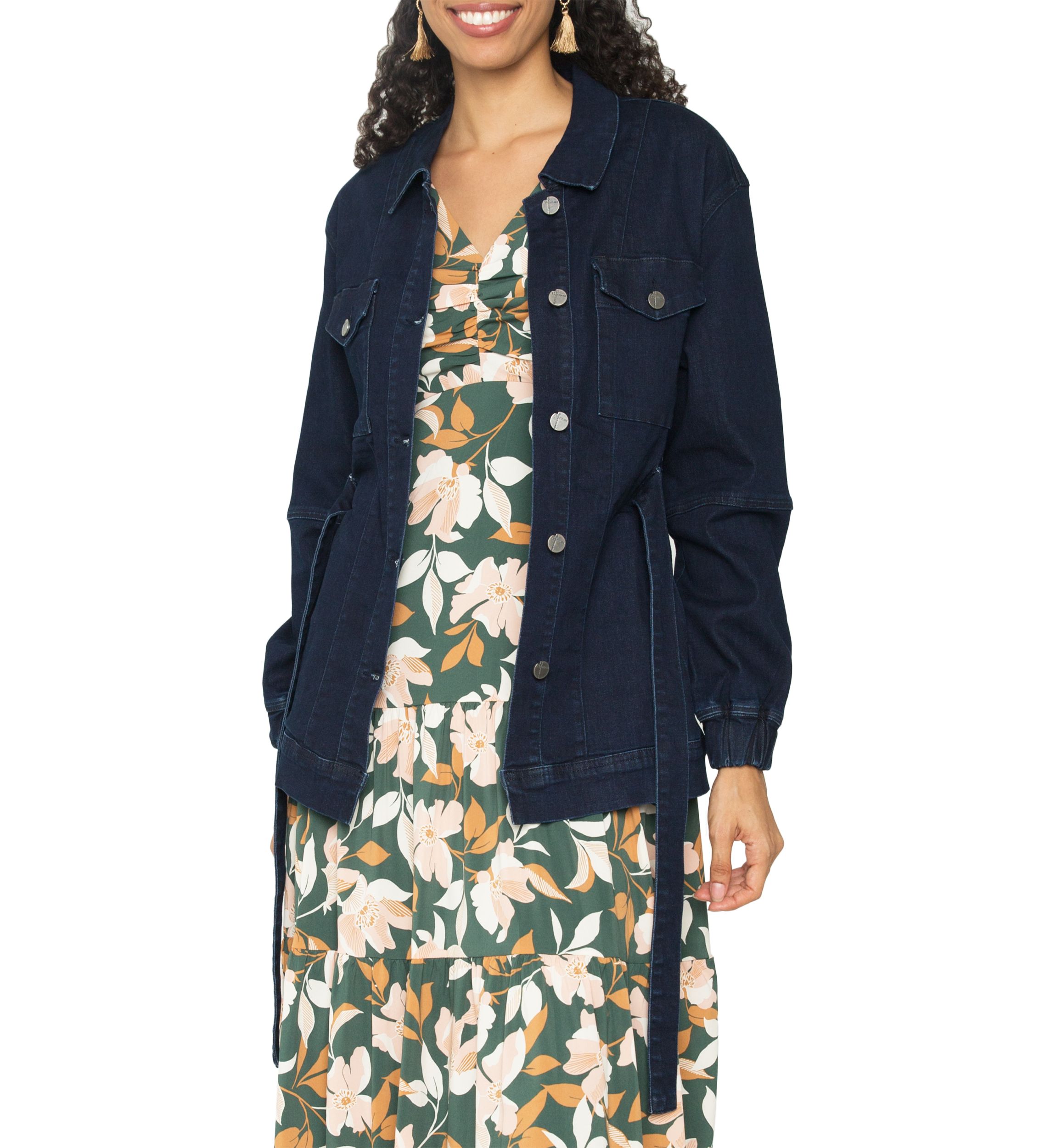Womens Mimi Denim Utility Anorak Jacket