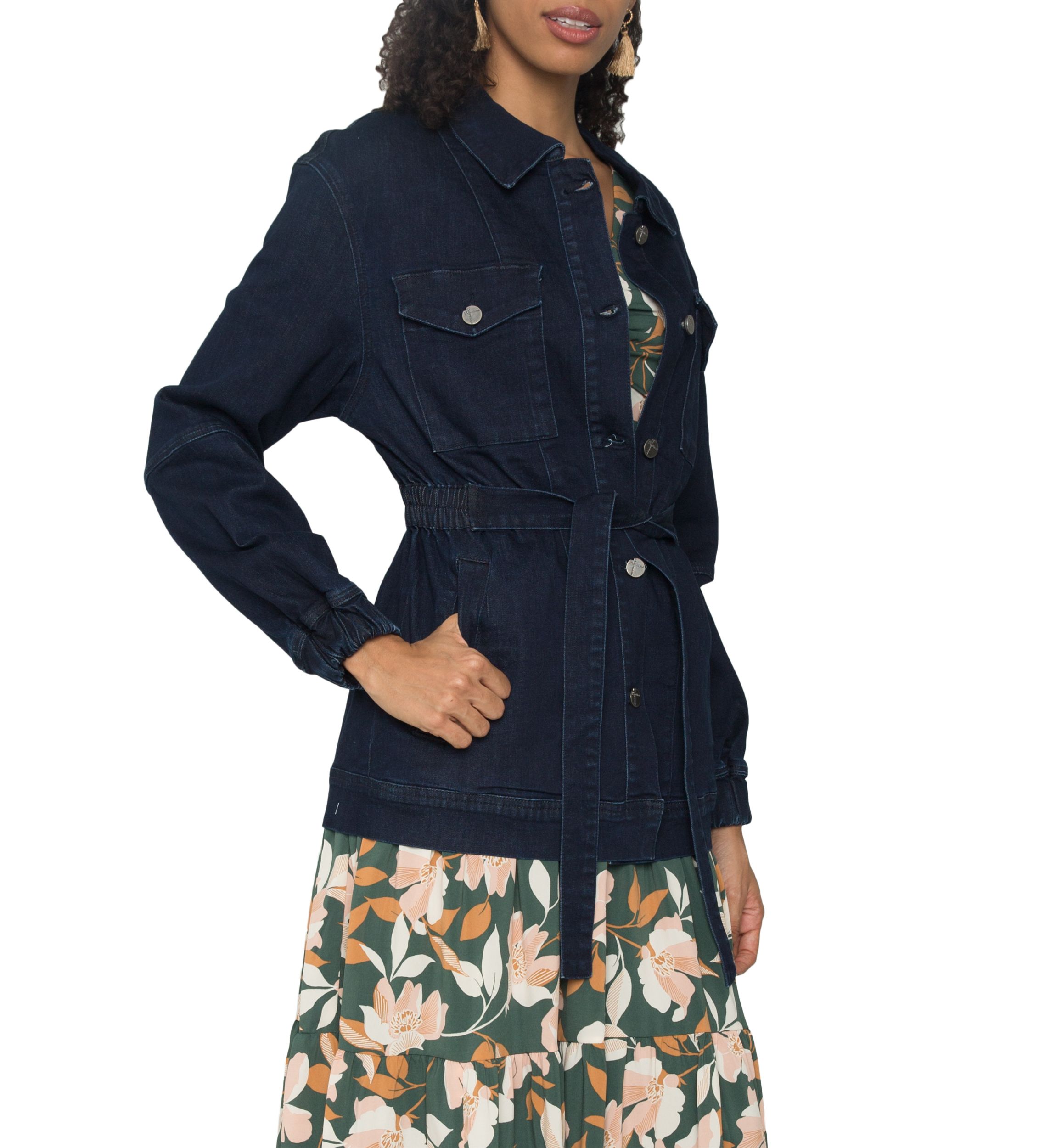 Womens Mimi Denim Utility Anorak Jacket