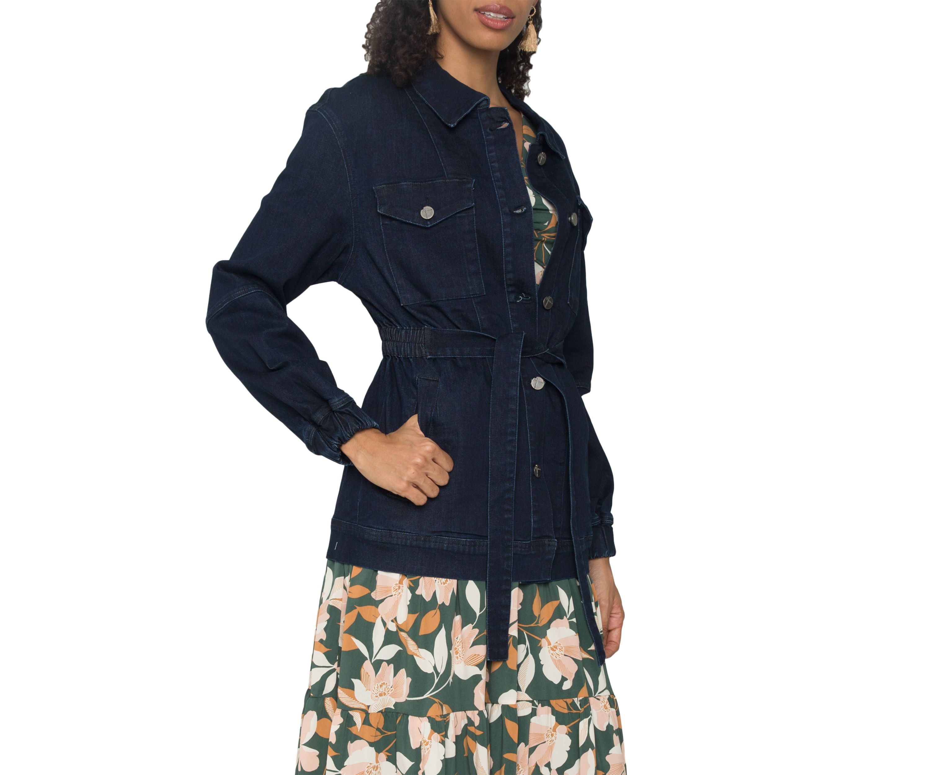Womens Mimi Denim Utility Anorak Jacket