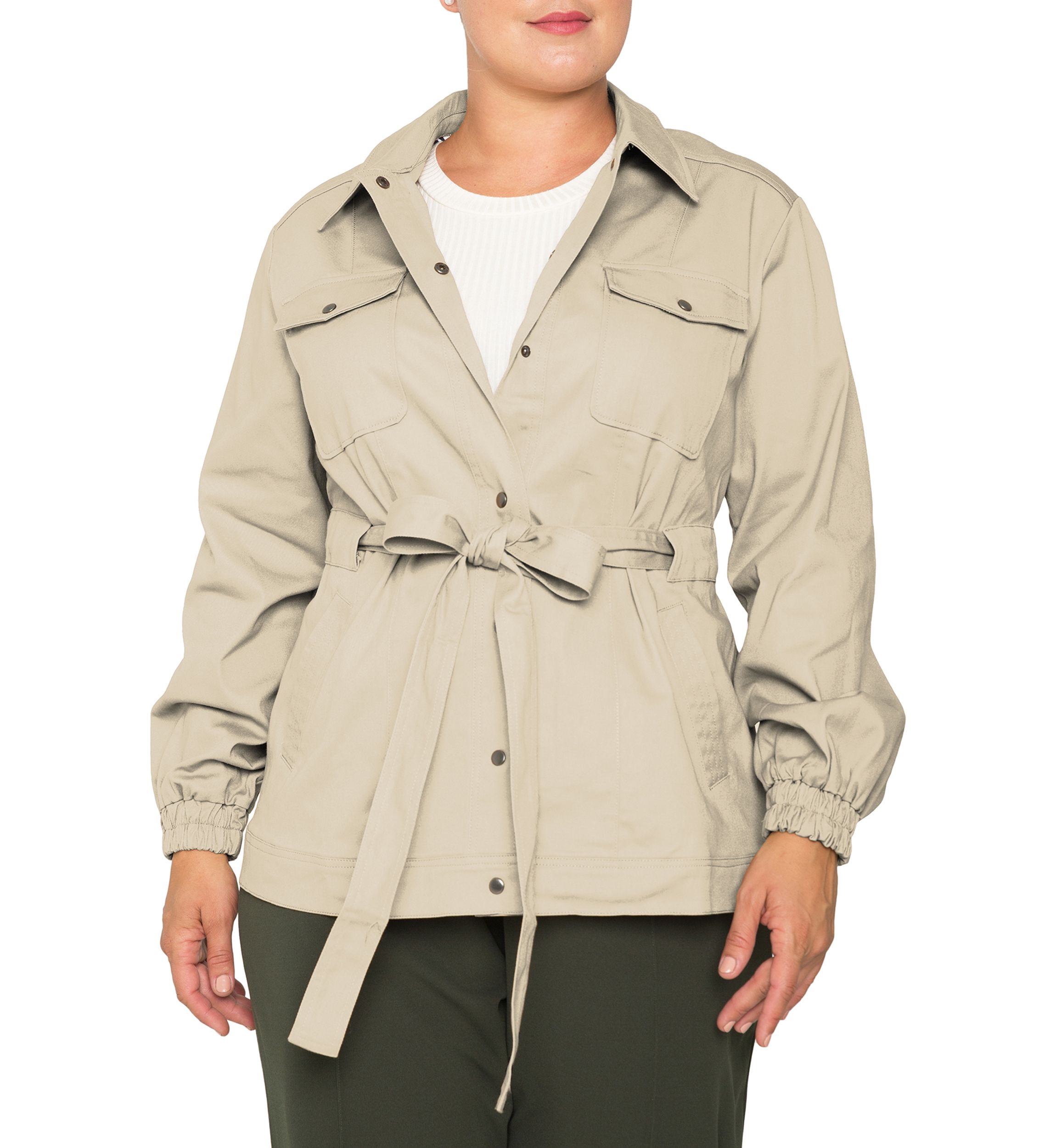 Plus Size Mimi Denim Twill Utility Jacket