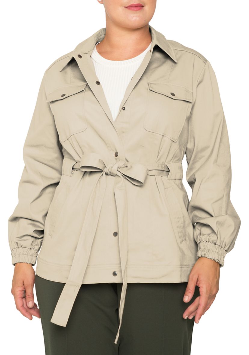Plus Size Mimi Denim Twill Utility Jacket