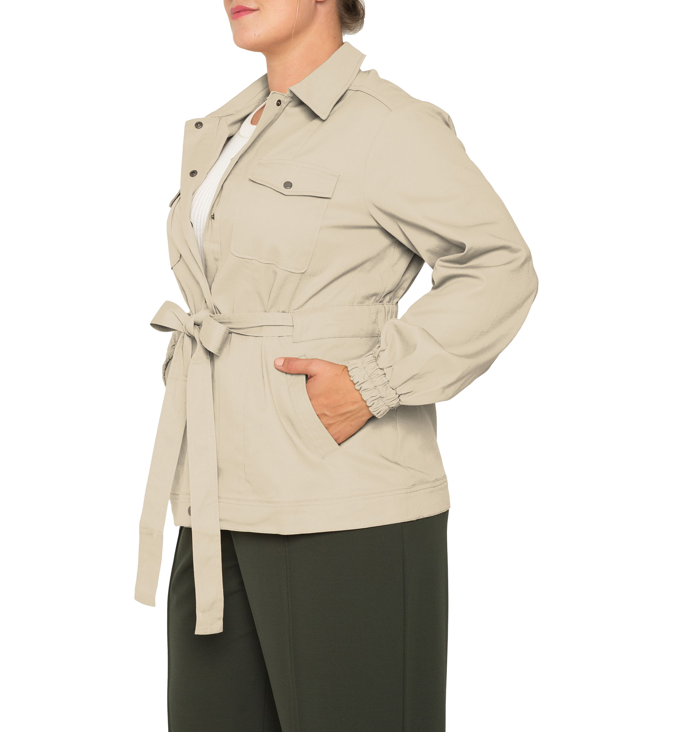 Plus Size Mimi Denim Twill Utility Jacket