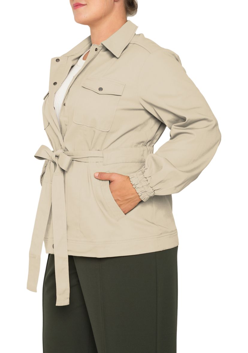 Plus Size Mimi Denim Twill Utility Jacket