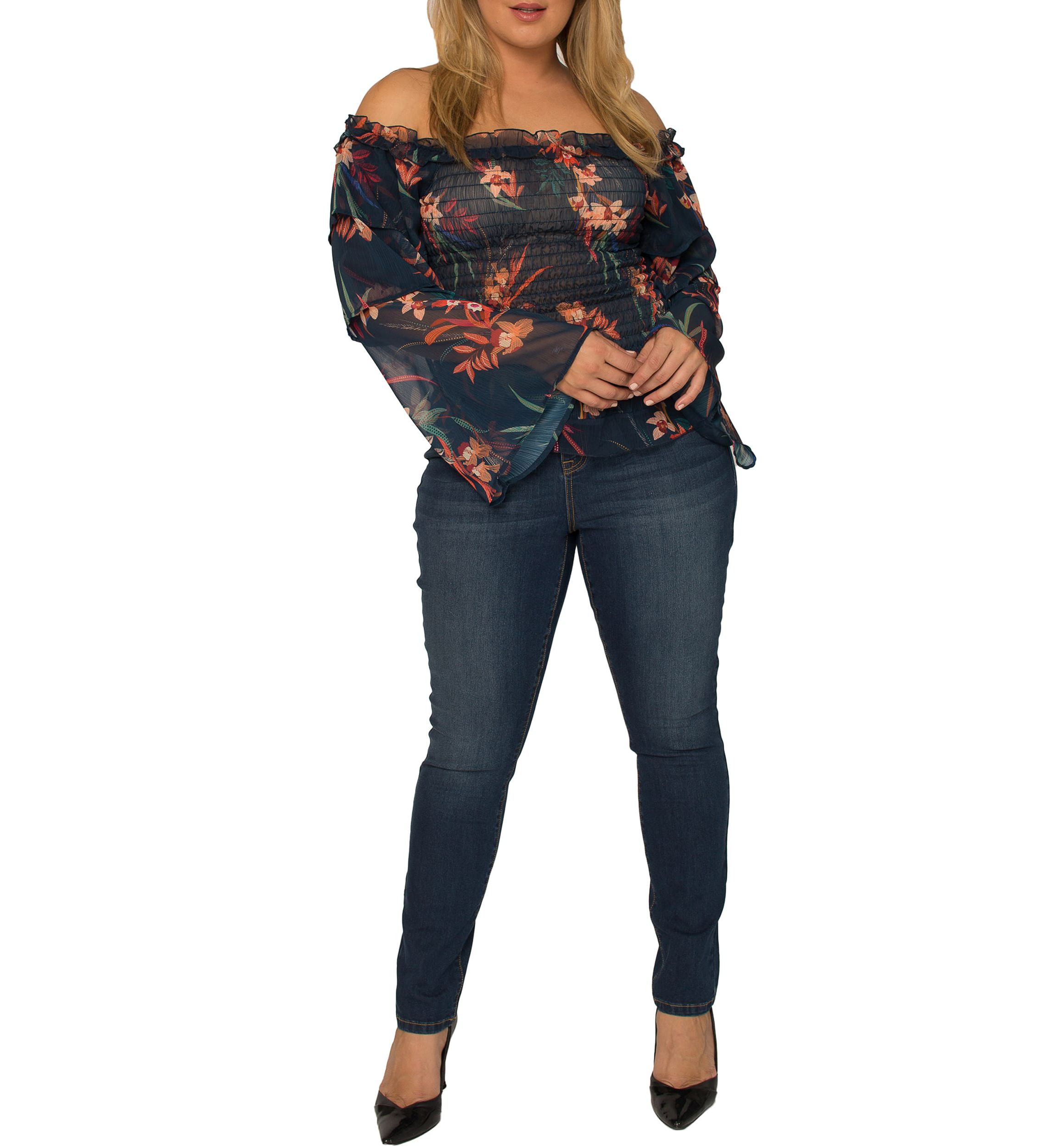 Plus Size Basic 5-Pocket Style Skinny Jean
