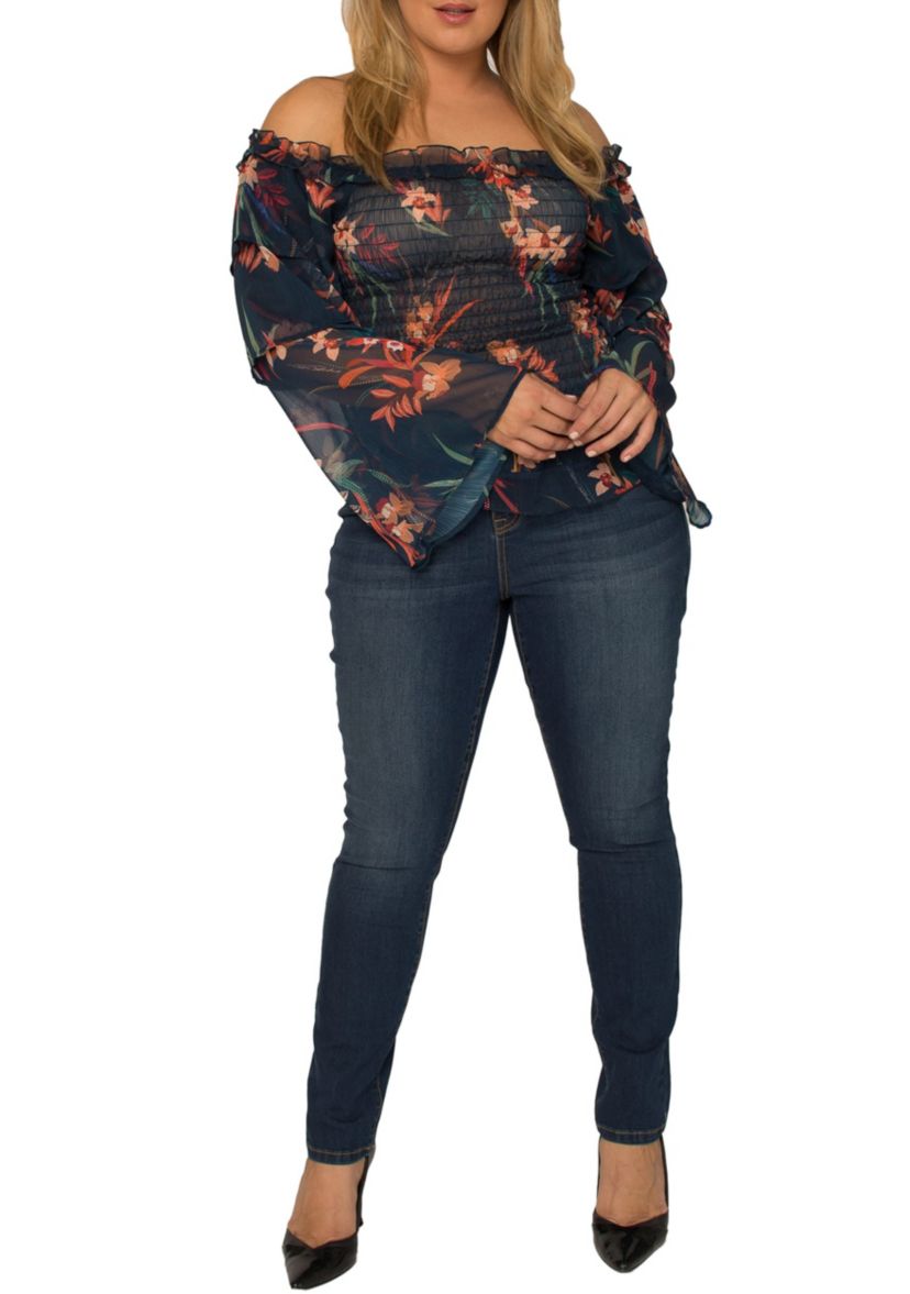Plus Size Basic 5-Pocket Style Skinny Jean