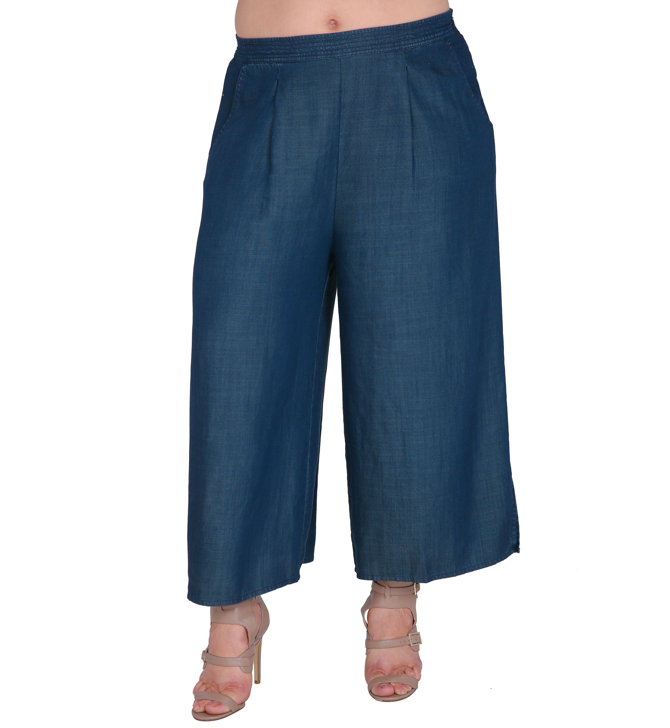 Plus Size Wide Leg Crop Palazzo Pants