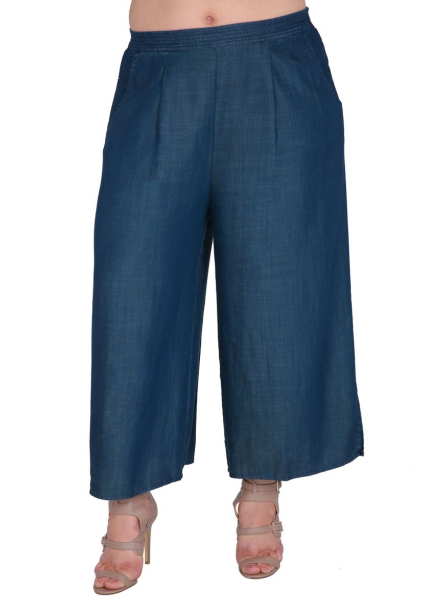 Plus Size Wide Leg Crop Palazzo Pants