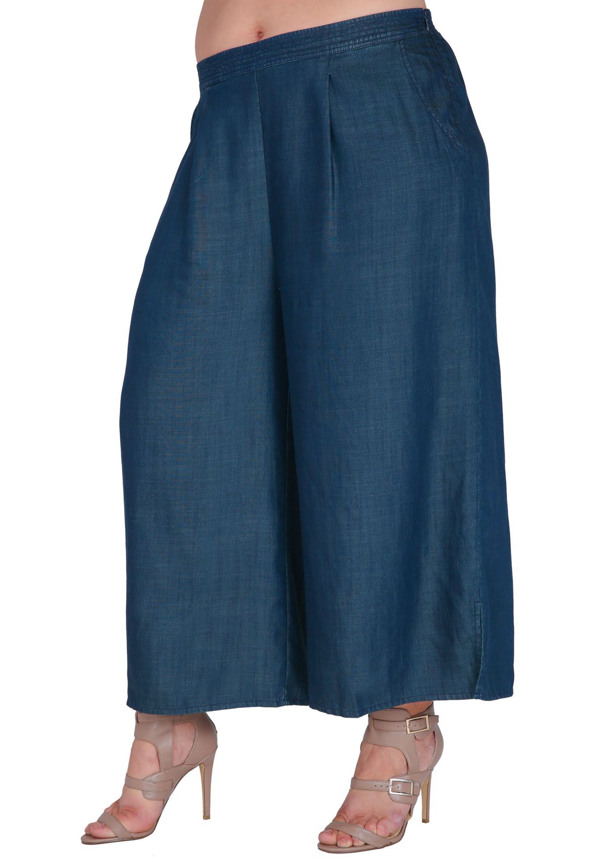 Plus Size Wide Leg Crop Palazzo Pants