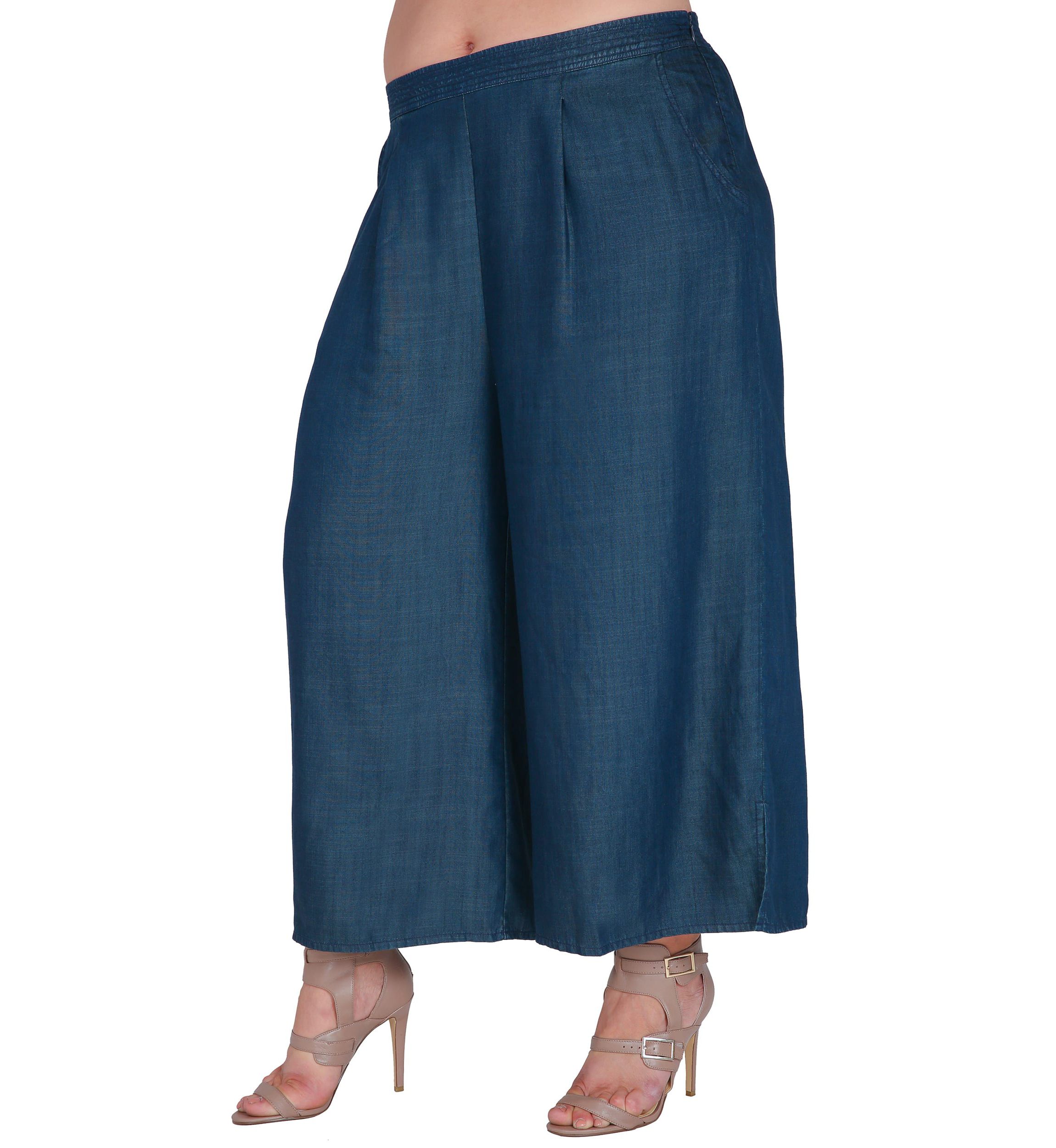 Plus Size Wide Leg Crop Palazzo Pants