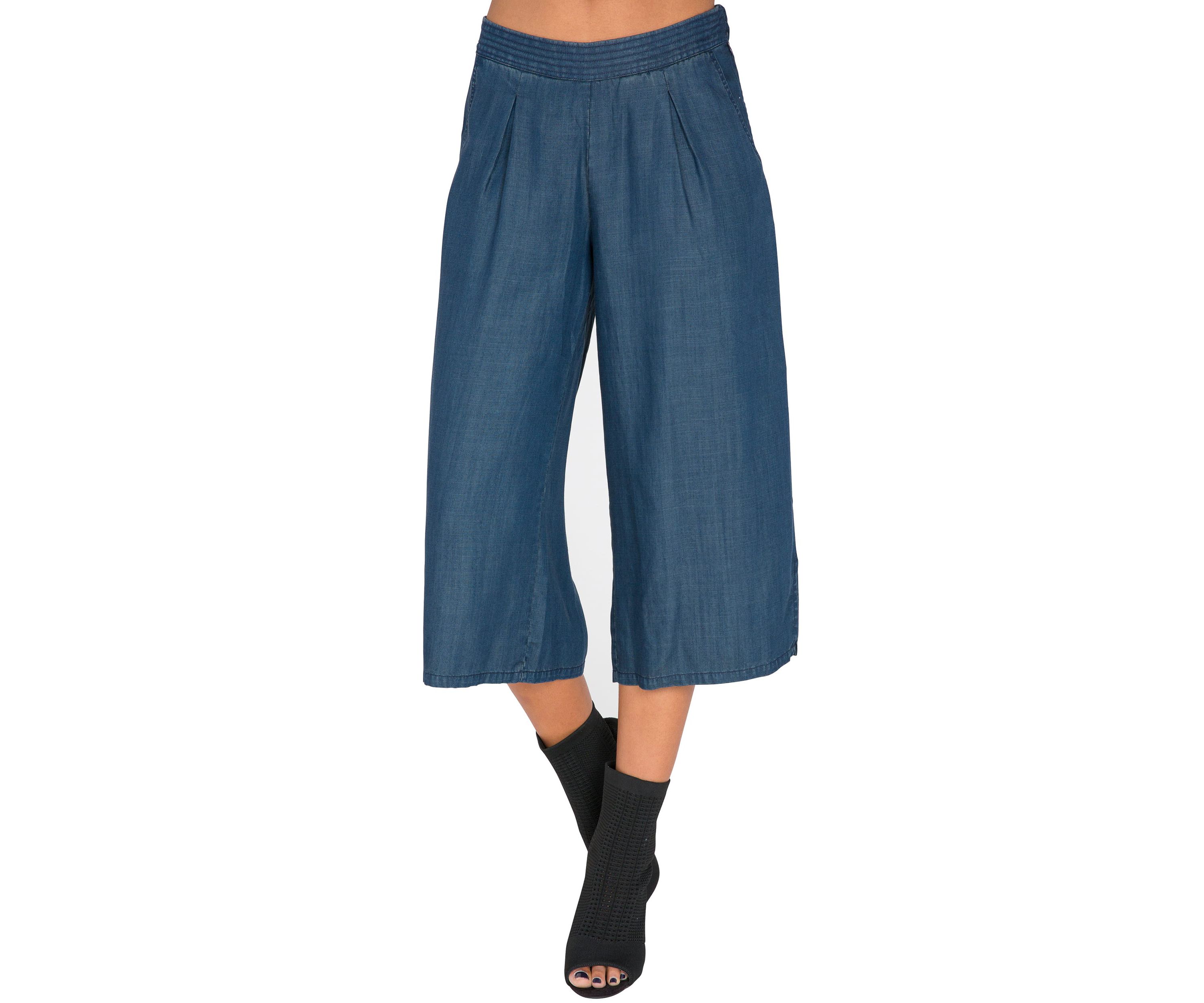 Wide-Leg Cropped Palazzo Pants