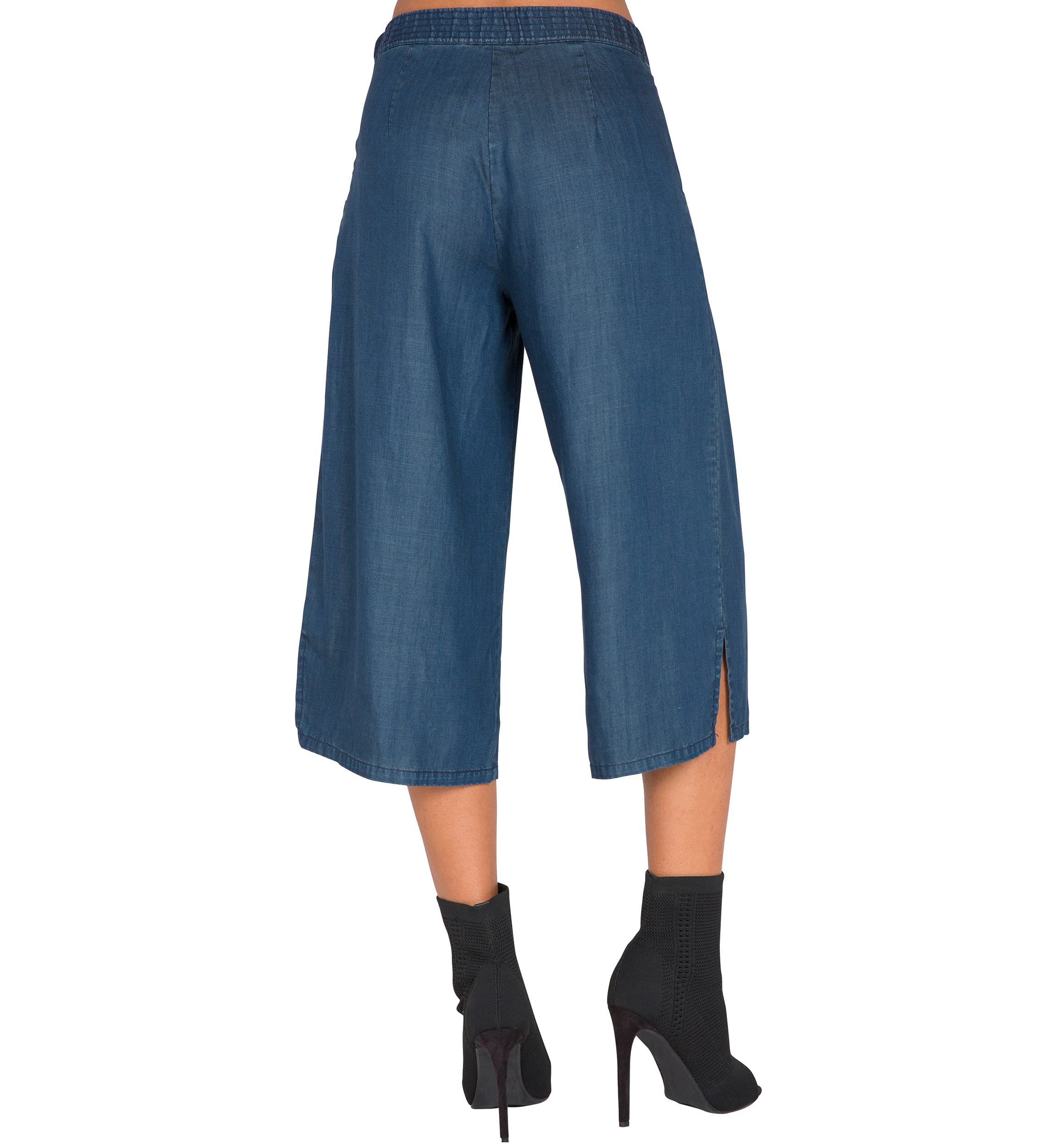 Wide-Leg Cropped Palazzo Pants