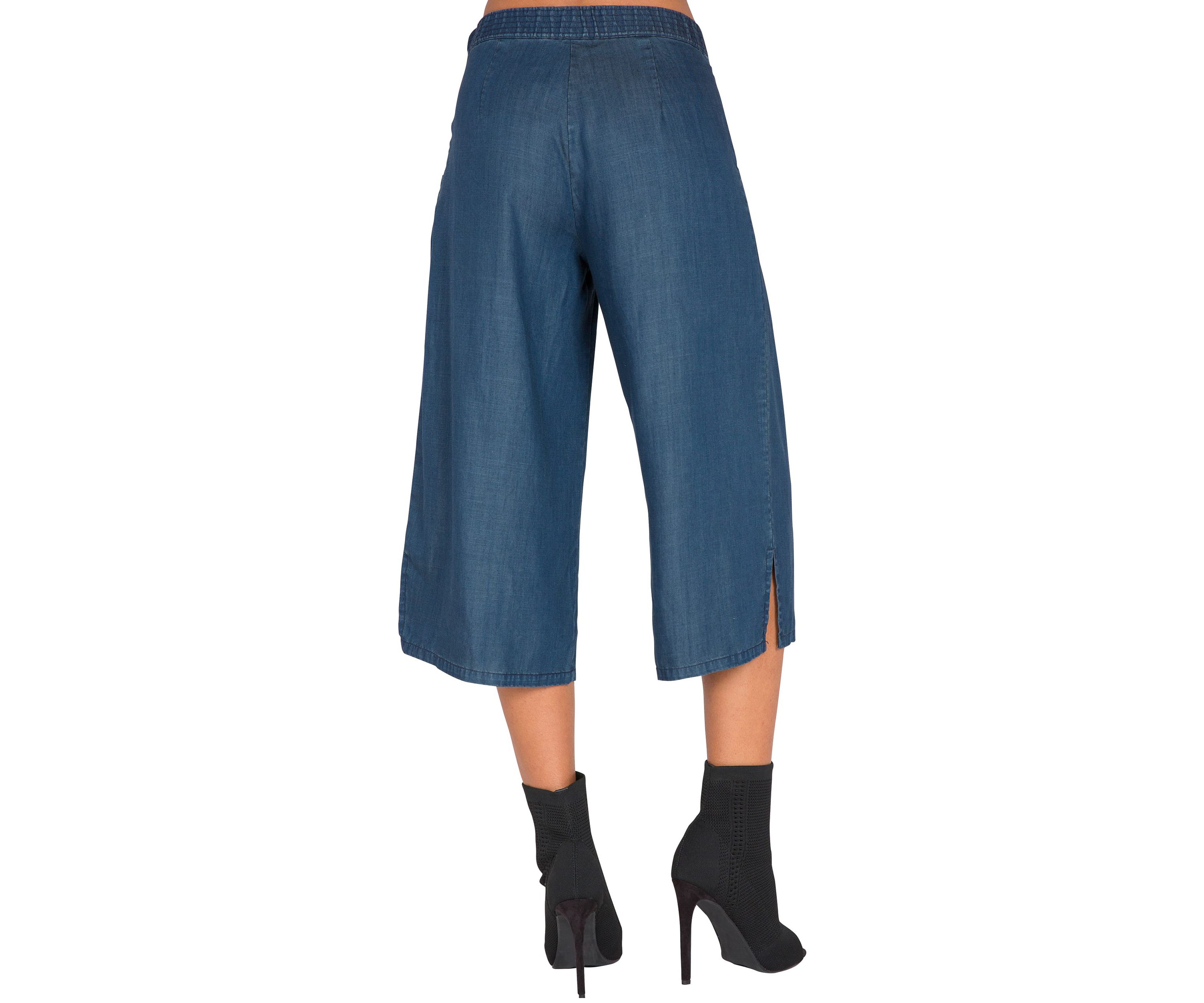 Wide-Leg Cropped Palazzo Pants