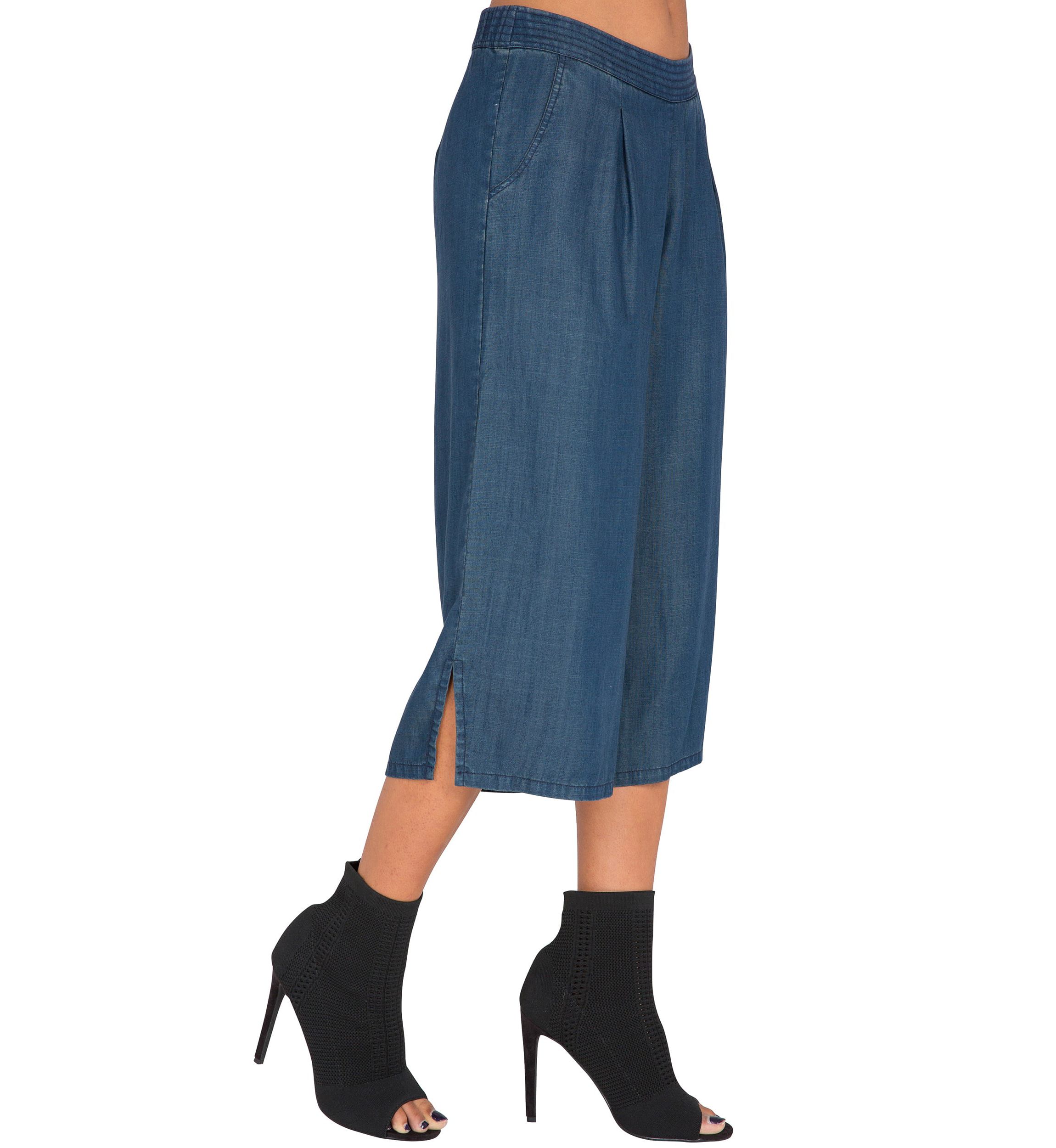 Wide-Leg Cropped Palazzo Pants