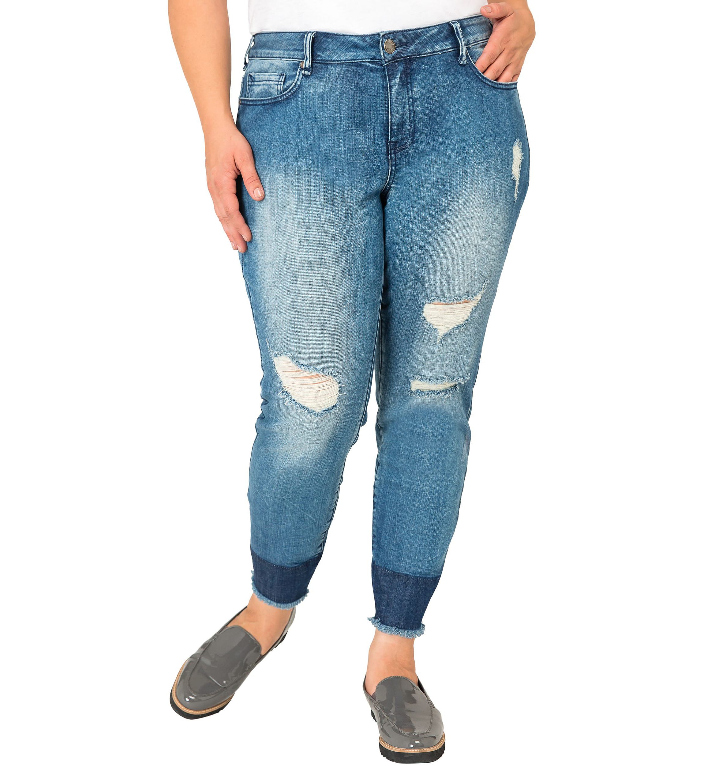 Plus Size Released Hem Stretch Skinny Jeans