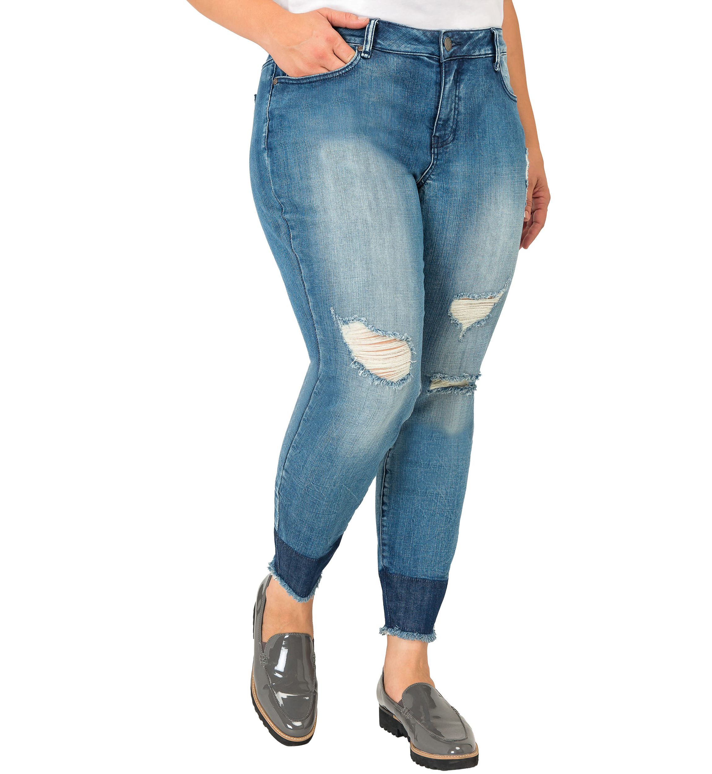 Plus Size Released Hem Stretch Skinny Jeans