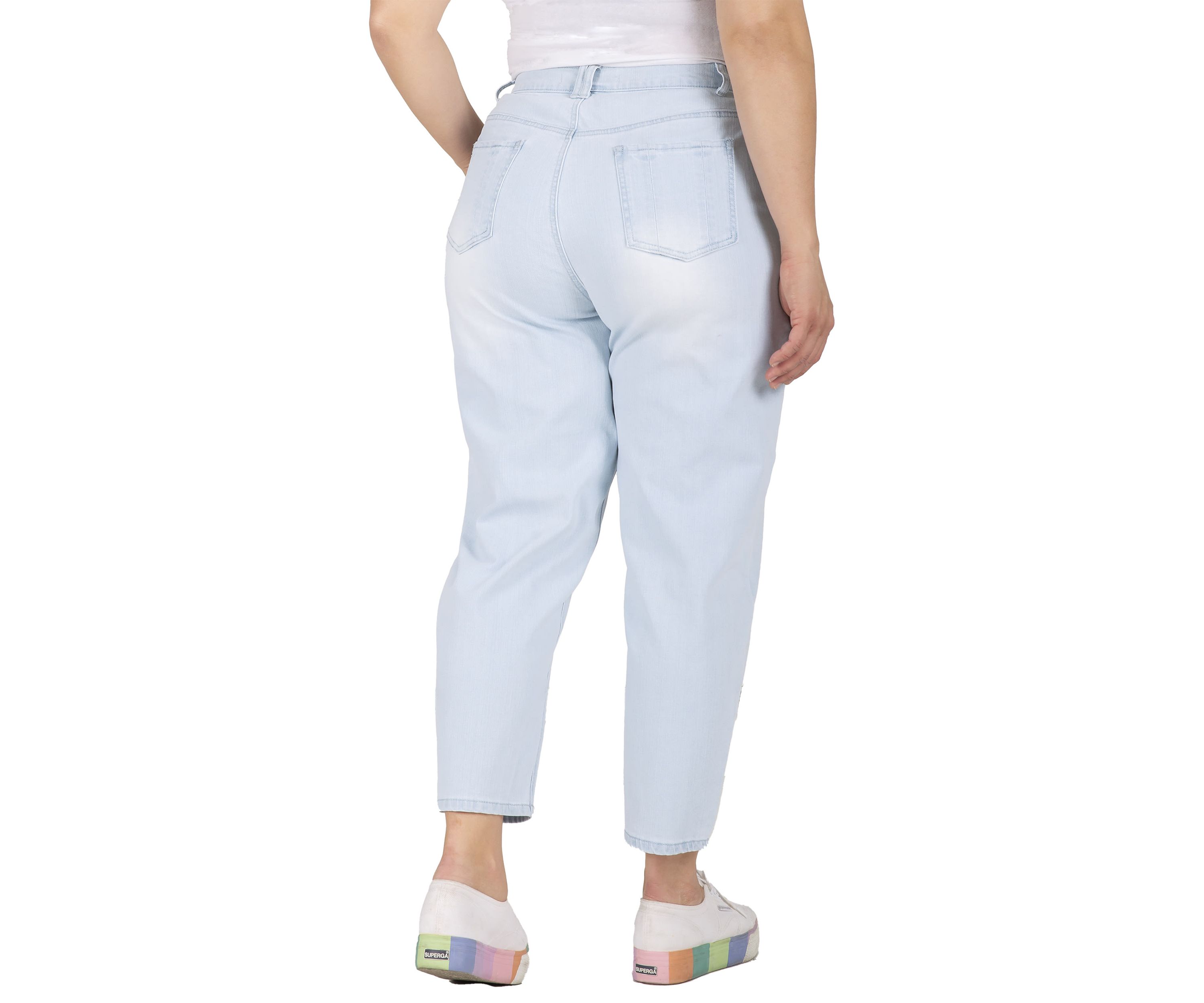 Plus Size High Rise Cropped Ankle Jeans
