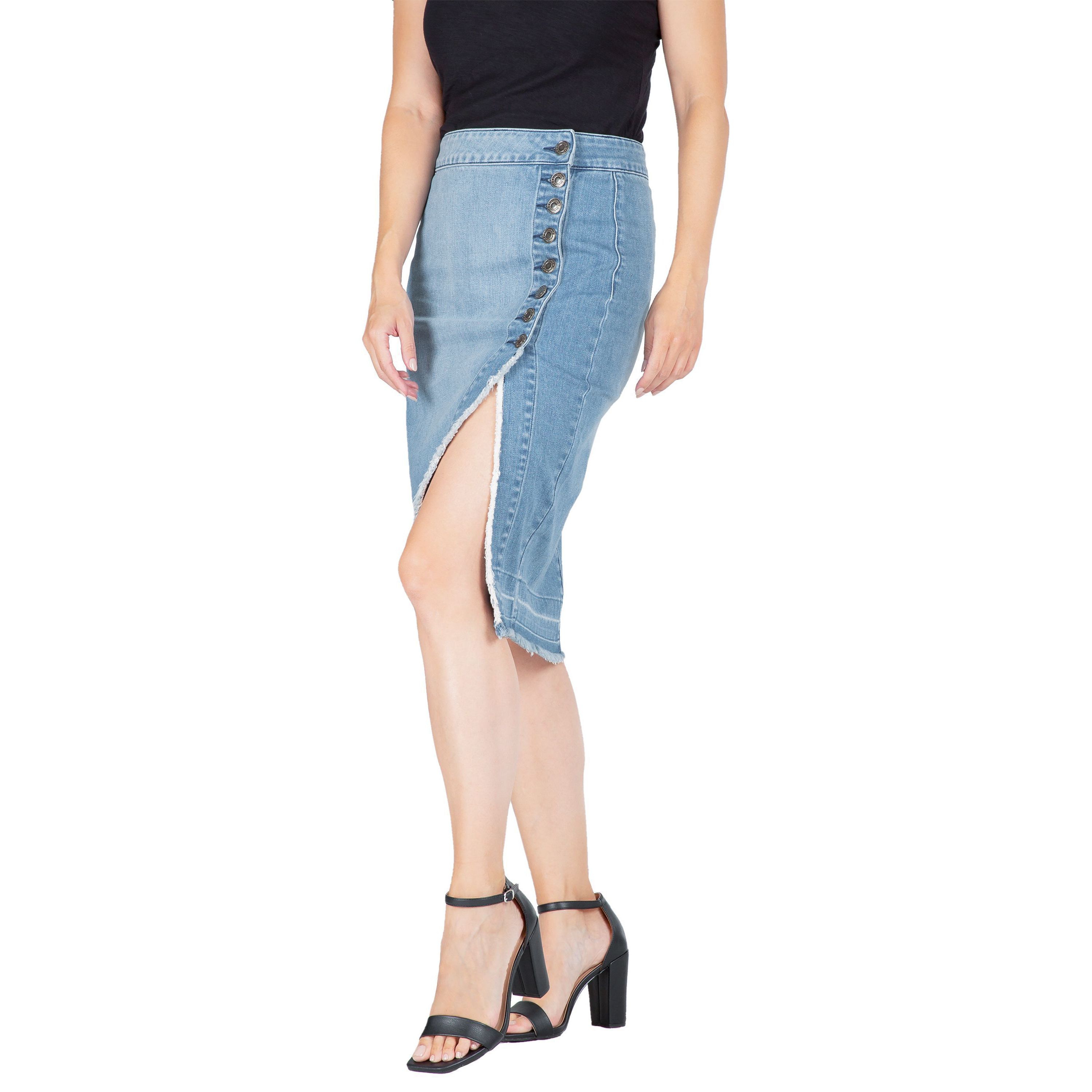 ButtonUp Slit Skirt
