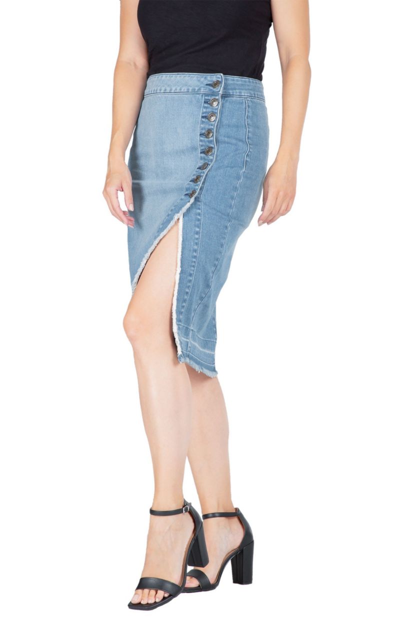 ButtonUp Slit Skirt