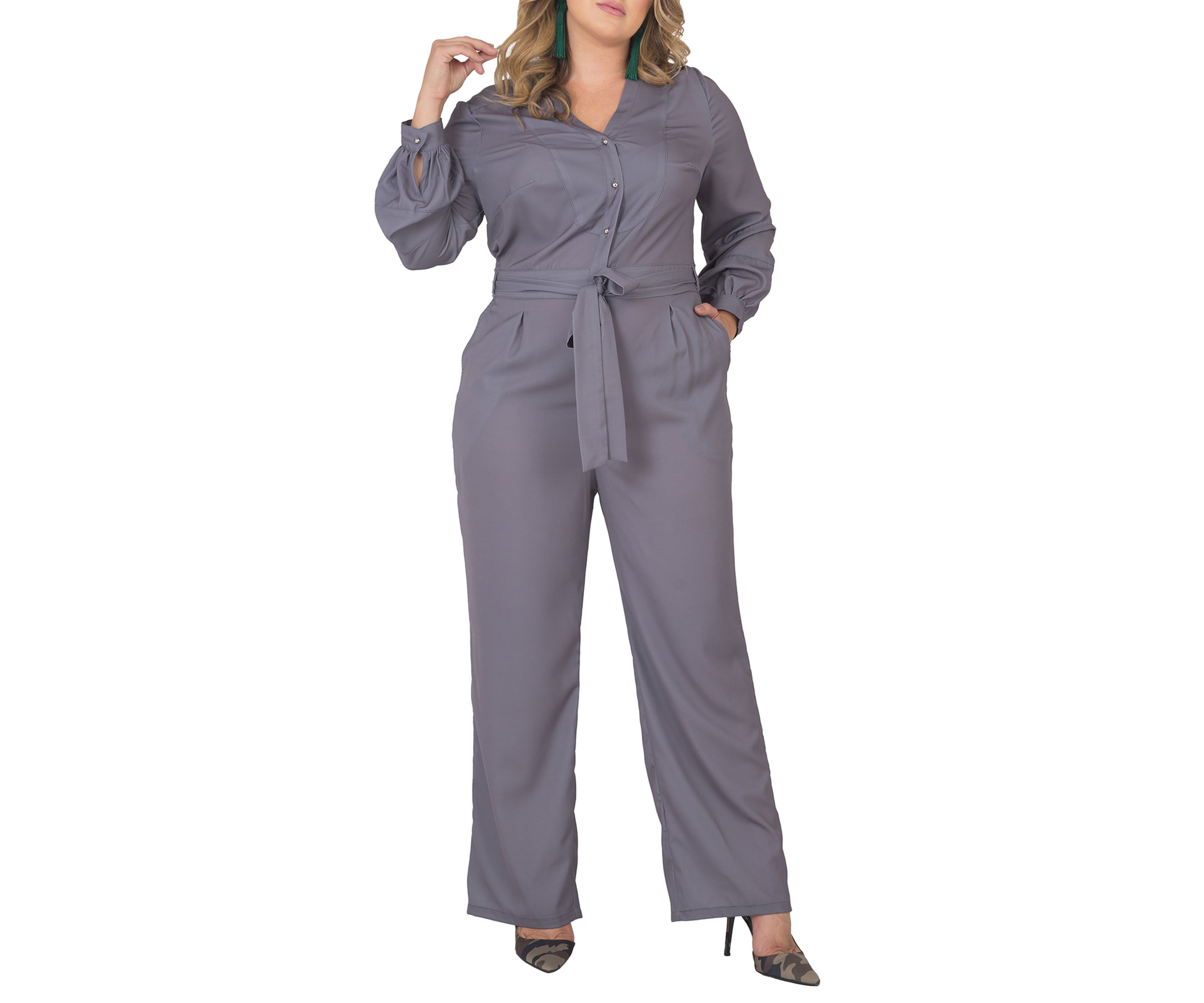 Plus Size Crop Wide Leg Jumpsuit