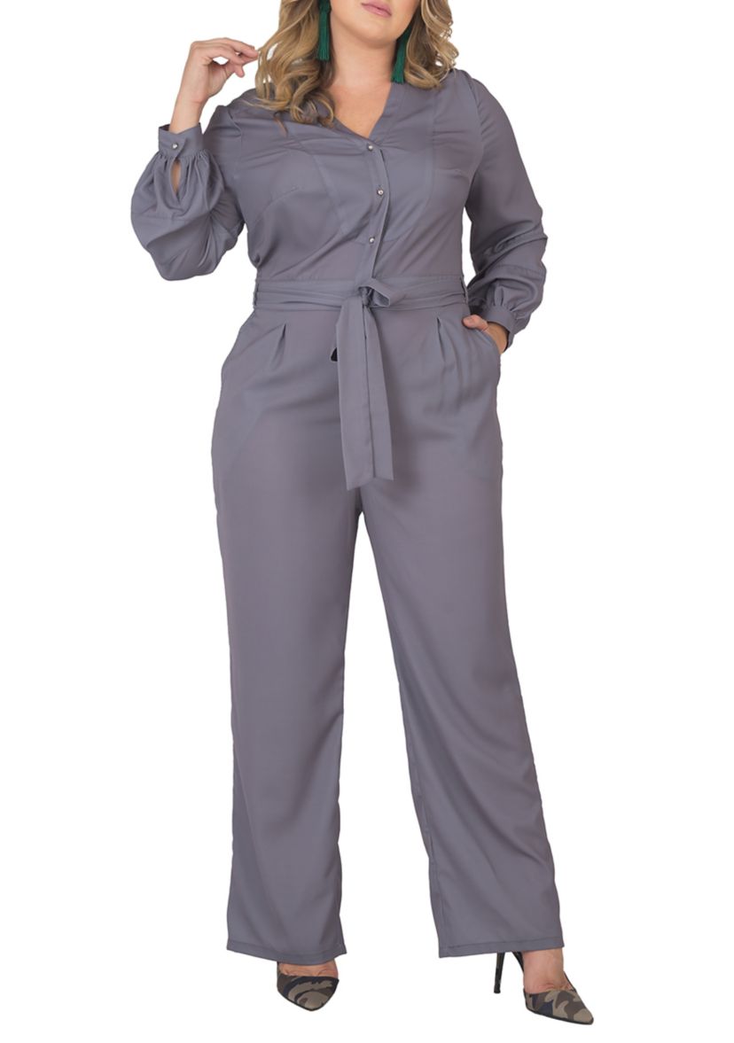 Plus Size Crop Wide Leg Jumpsuit