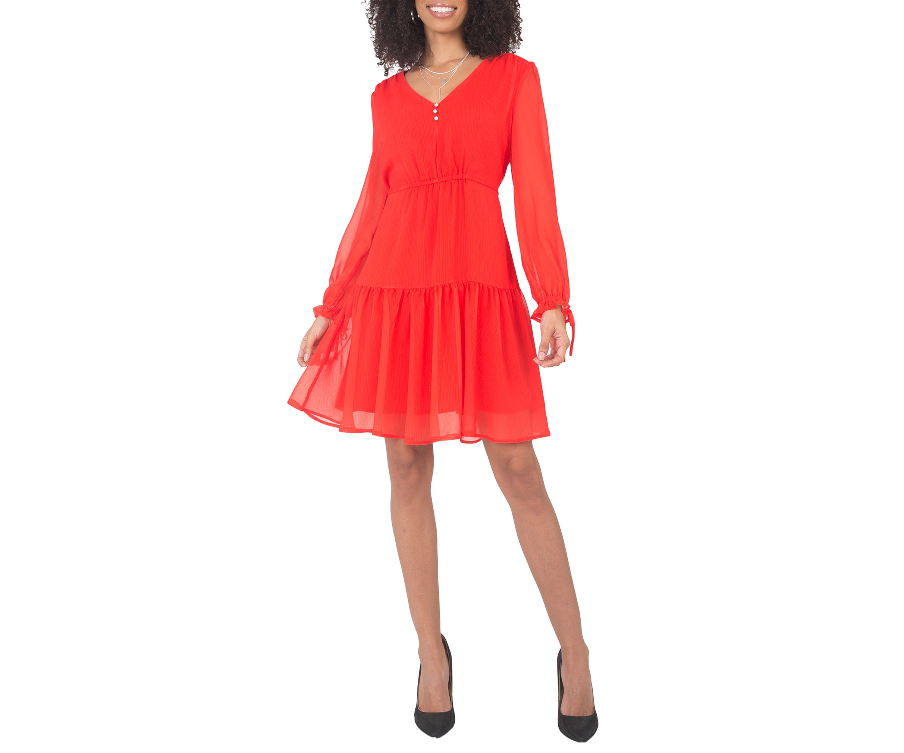 Womens Printed Prairie Tiered Dress