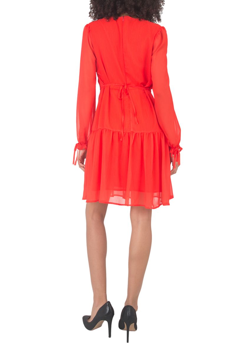 Womens Printed Prairie Tiered Dress