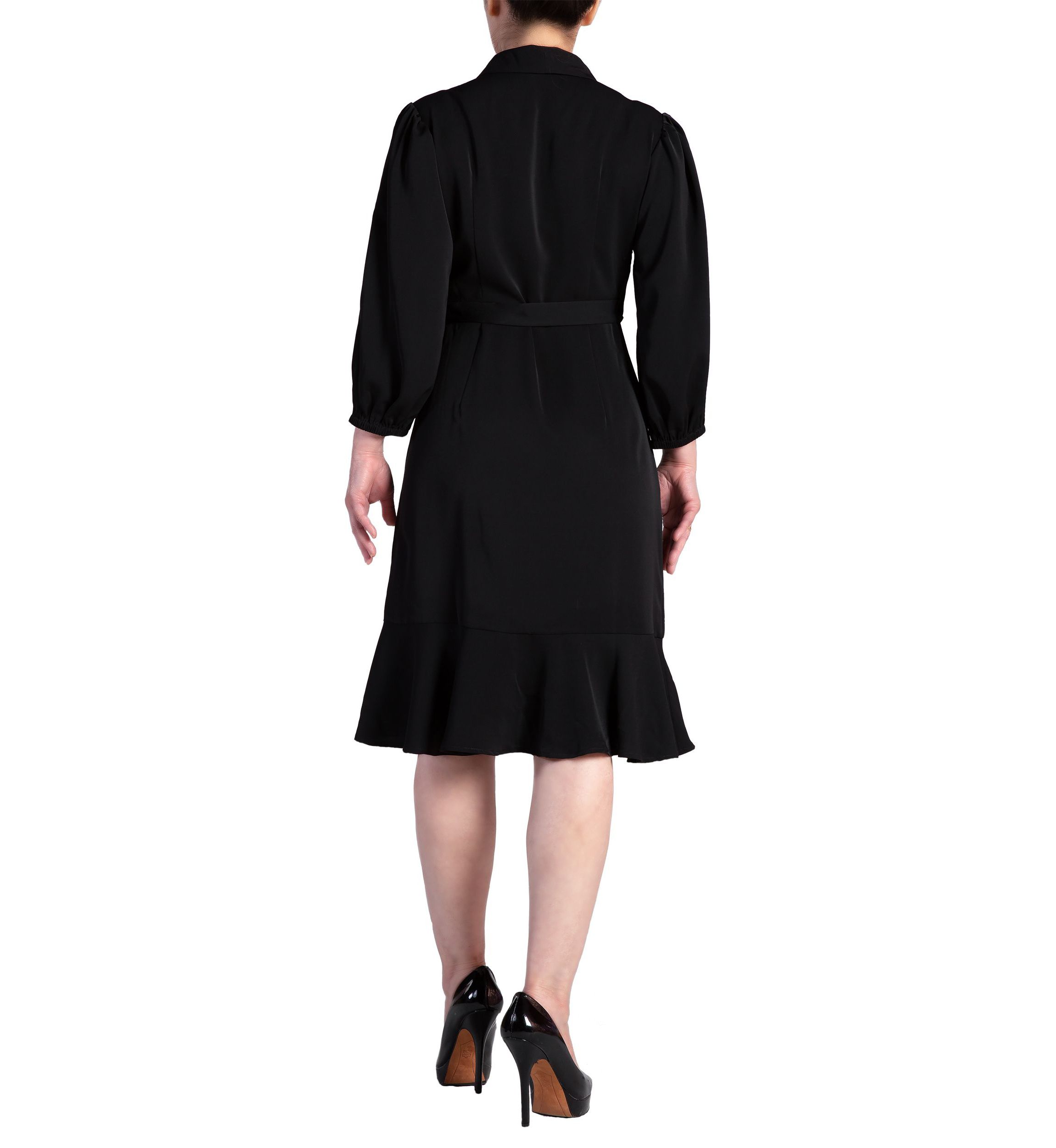 Ruffle Wrap Midi Dress