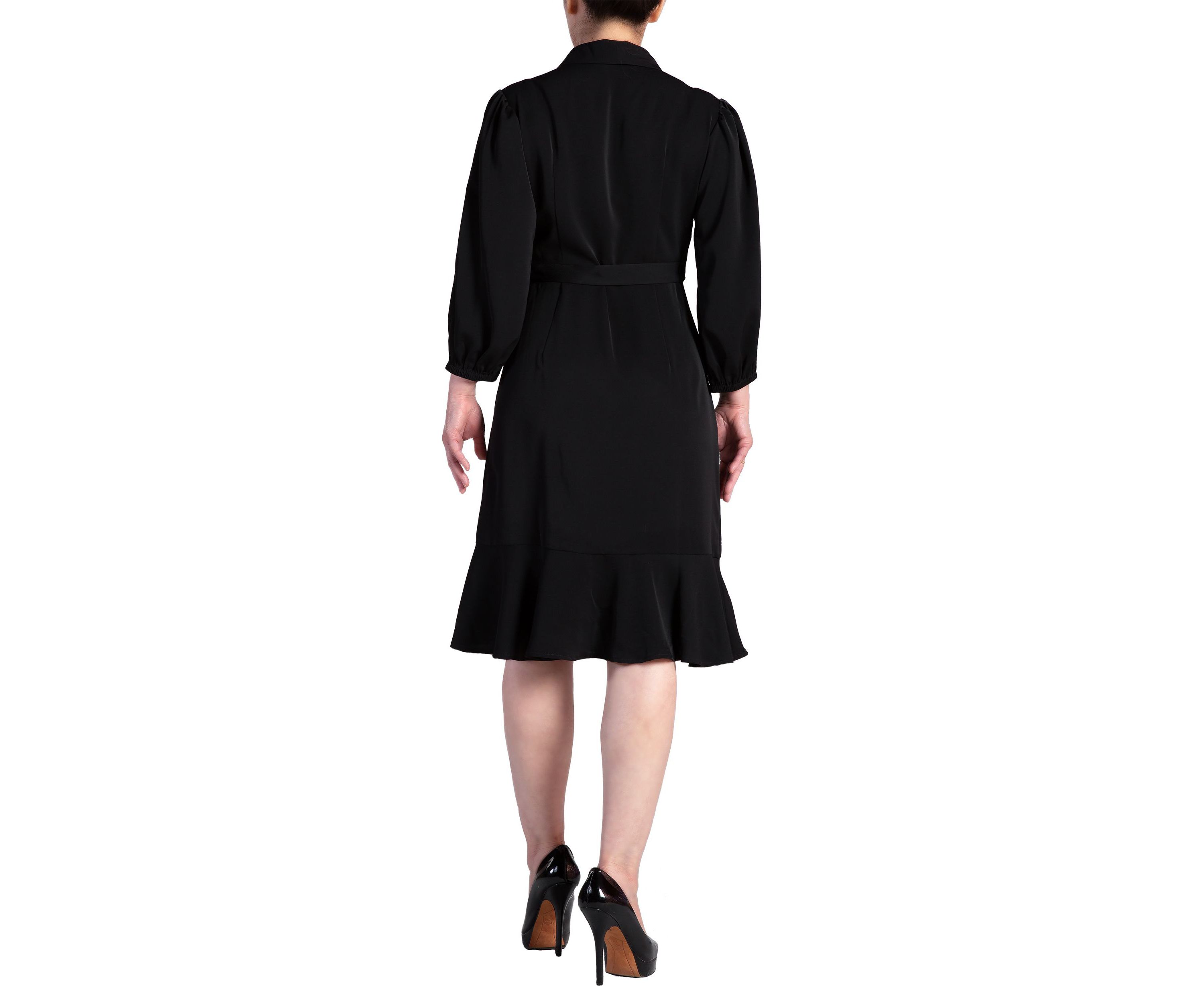 Ruffle Wrap Midi Dress