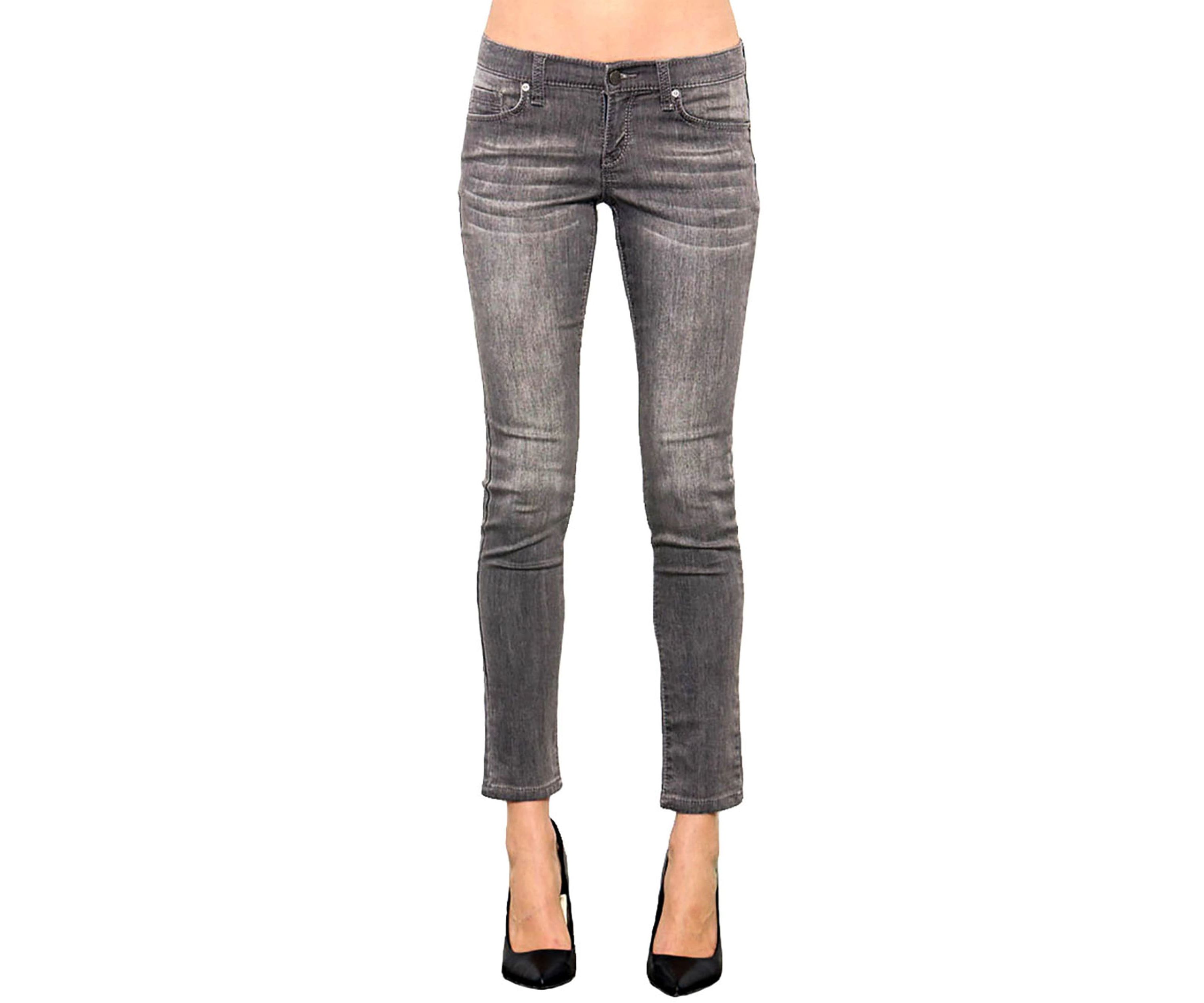 Stretch Midrise Skinny Ankle Jeans