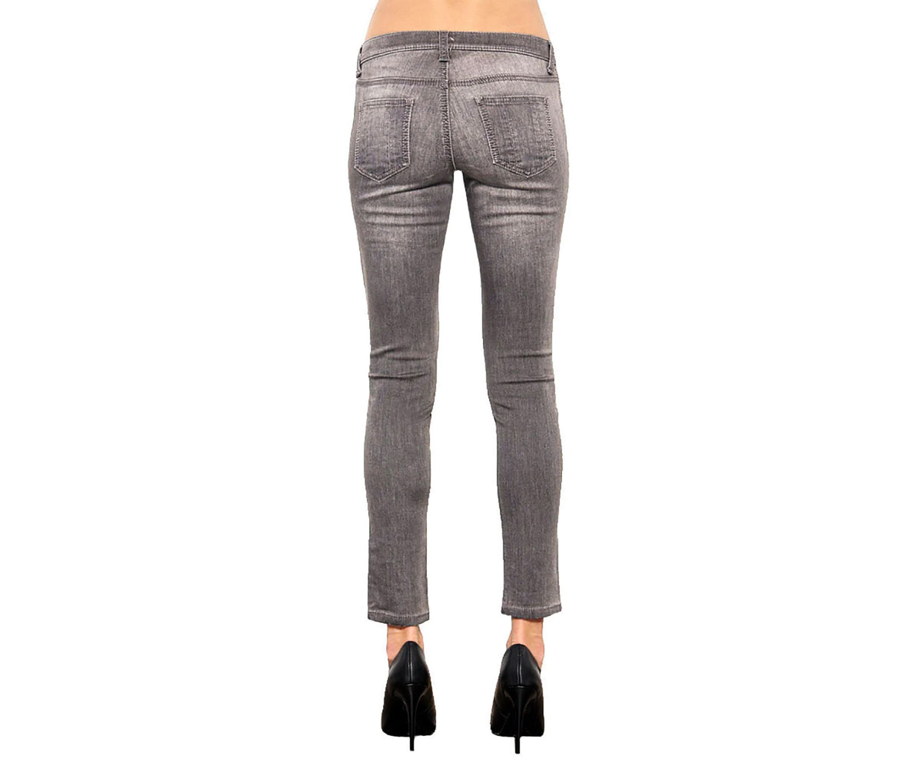 Stretch Midrise Skinny Ankle Jeans