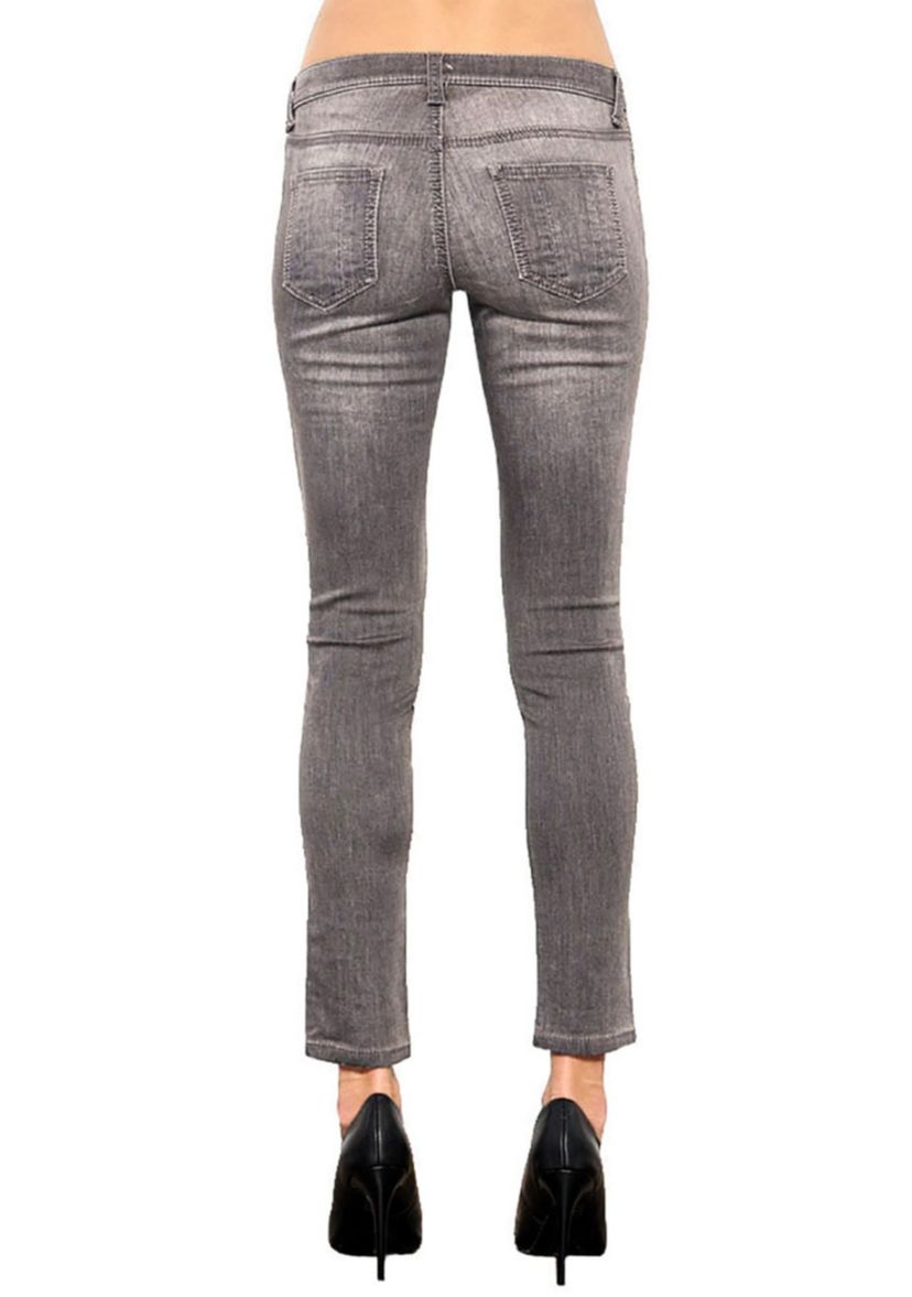 Stretch Midrise Skinny Ankle Jeans