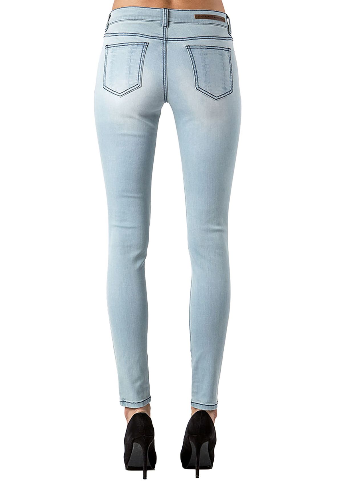 Light Wash Slashed Destroyed Jeans