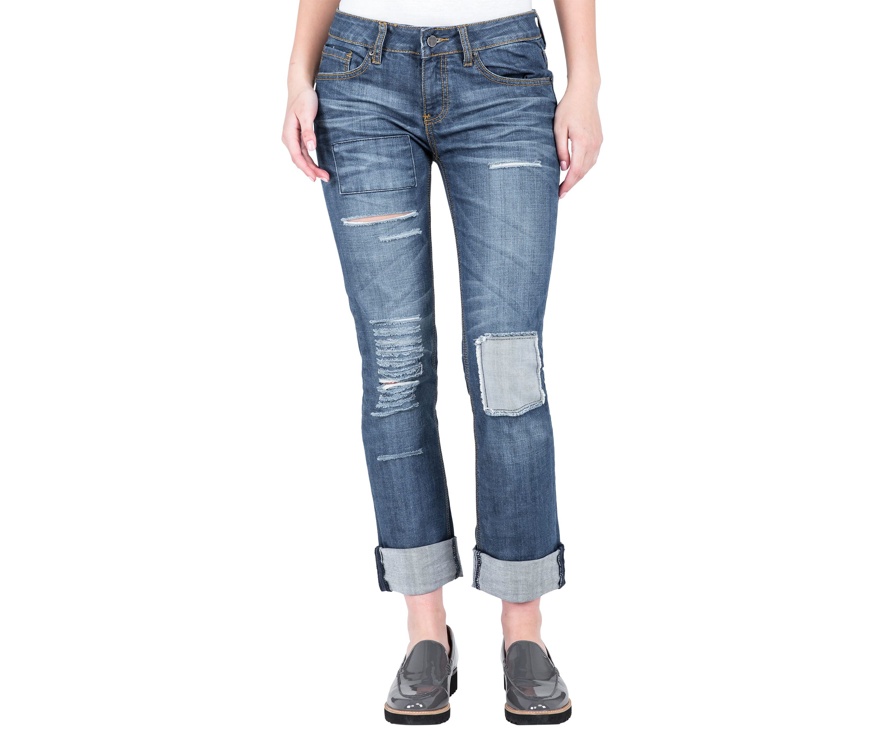 Patched Boyfriend Jeans