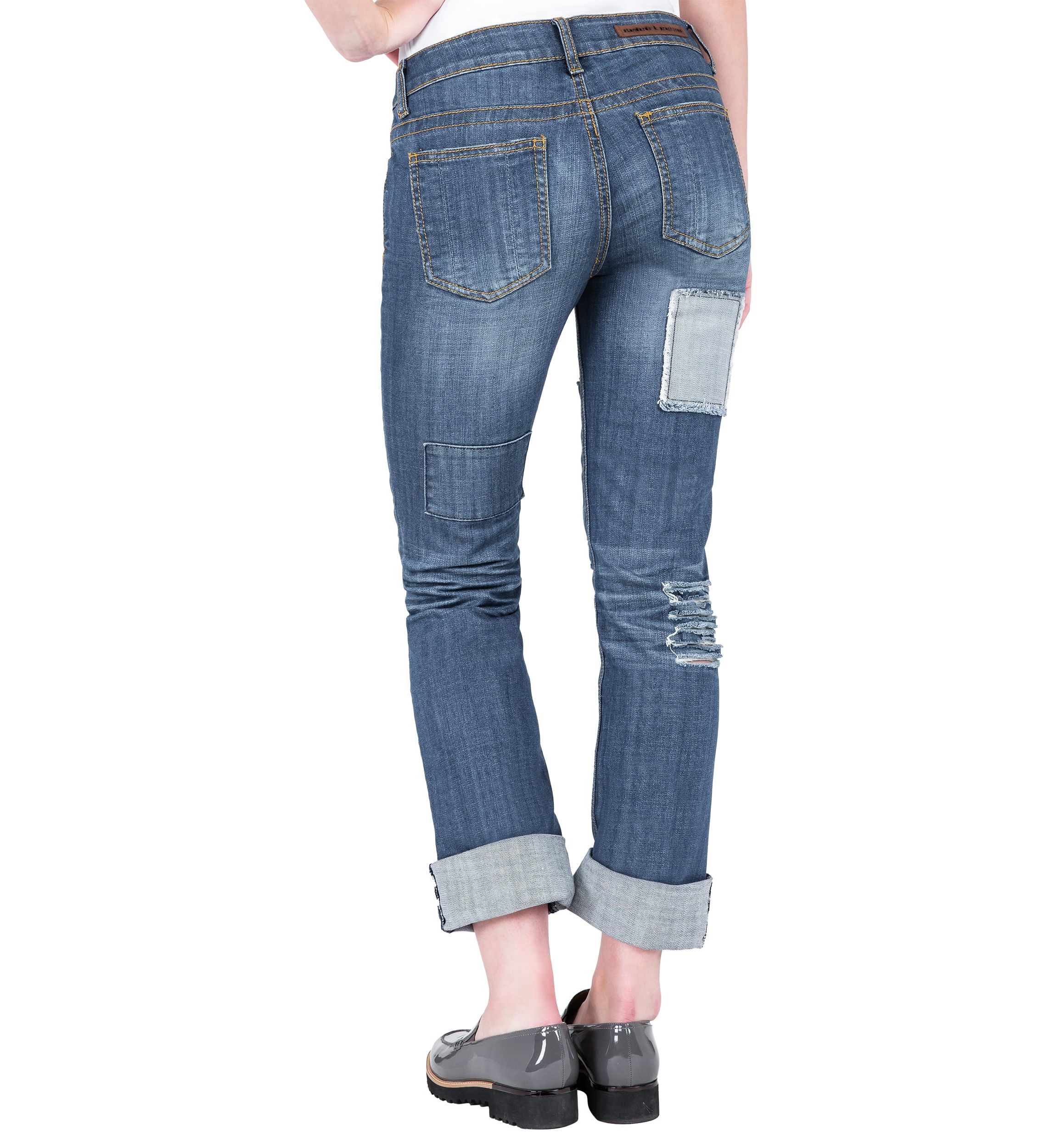 Patched Boyfriend Jeans