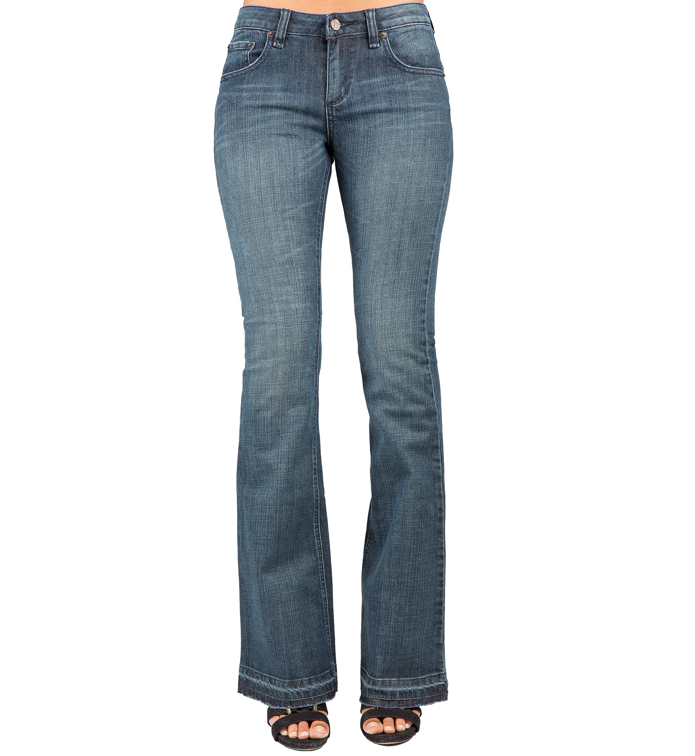 Flare Bootcut Raw Edge Jeans