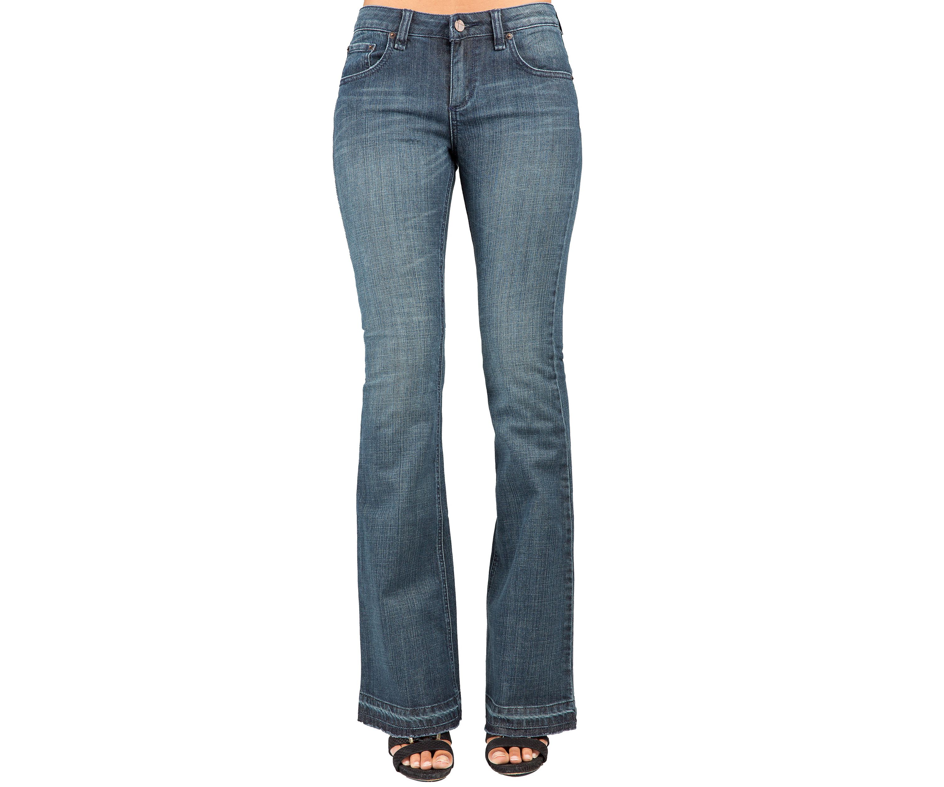 Flare Bootcut Raw Edge Jeans
