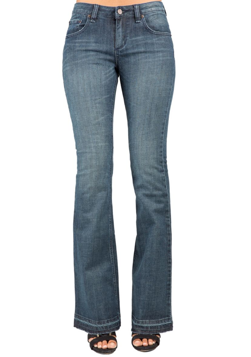 Flare Bootcut Raw Edge Jeans