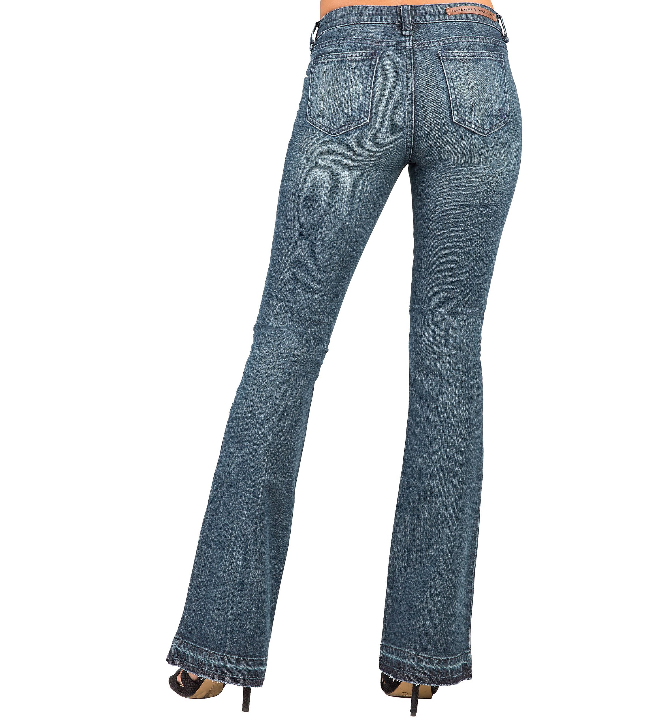 Flare Bootcut Raw Edge Jeans