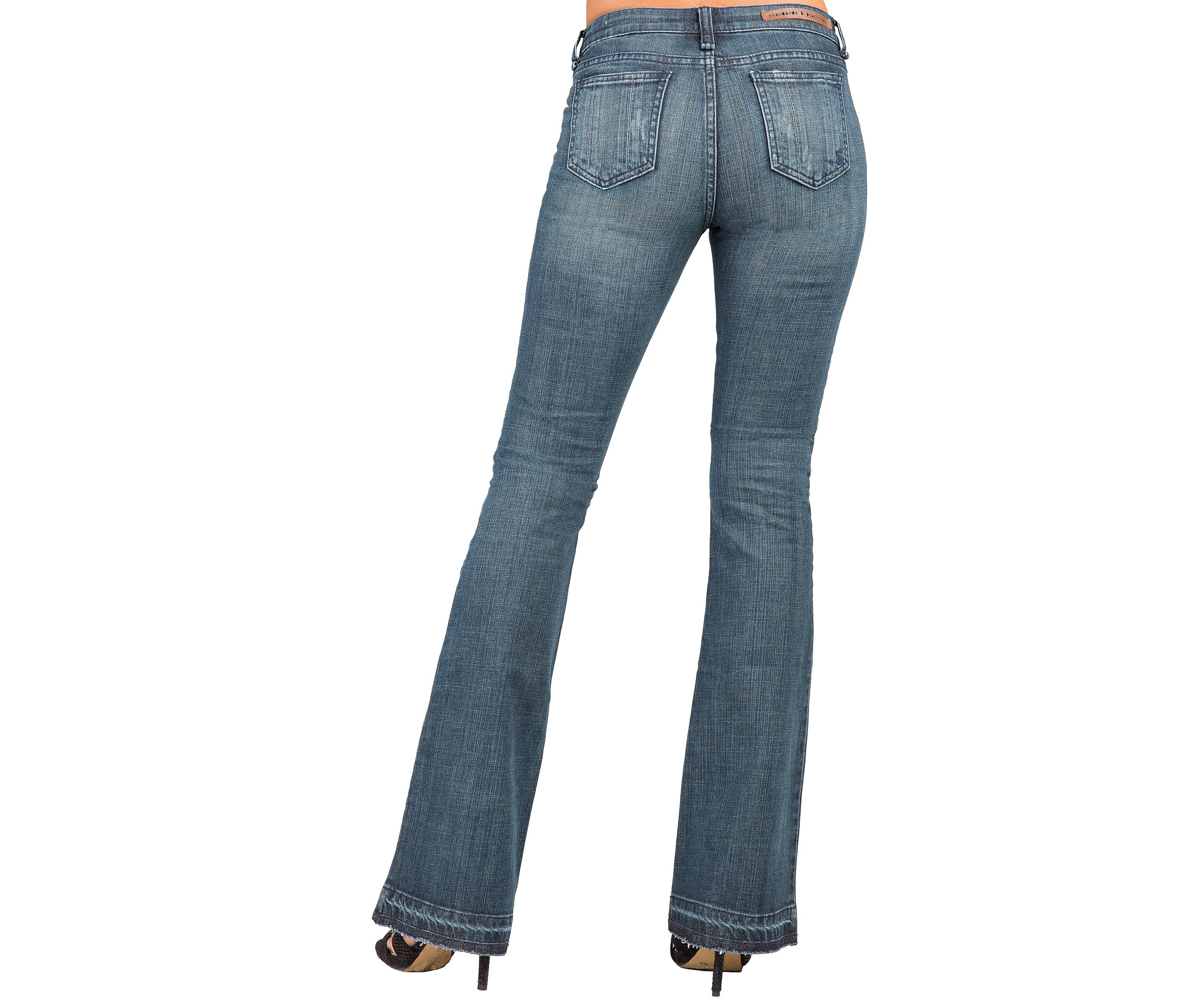 Flare Bootcut Raw Edge Jeans