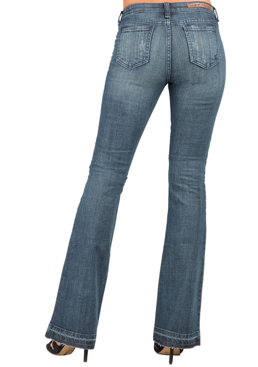 Flare Bootcut Raw Edge Jeans