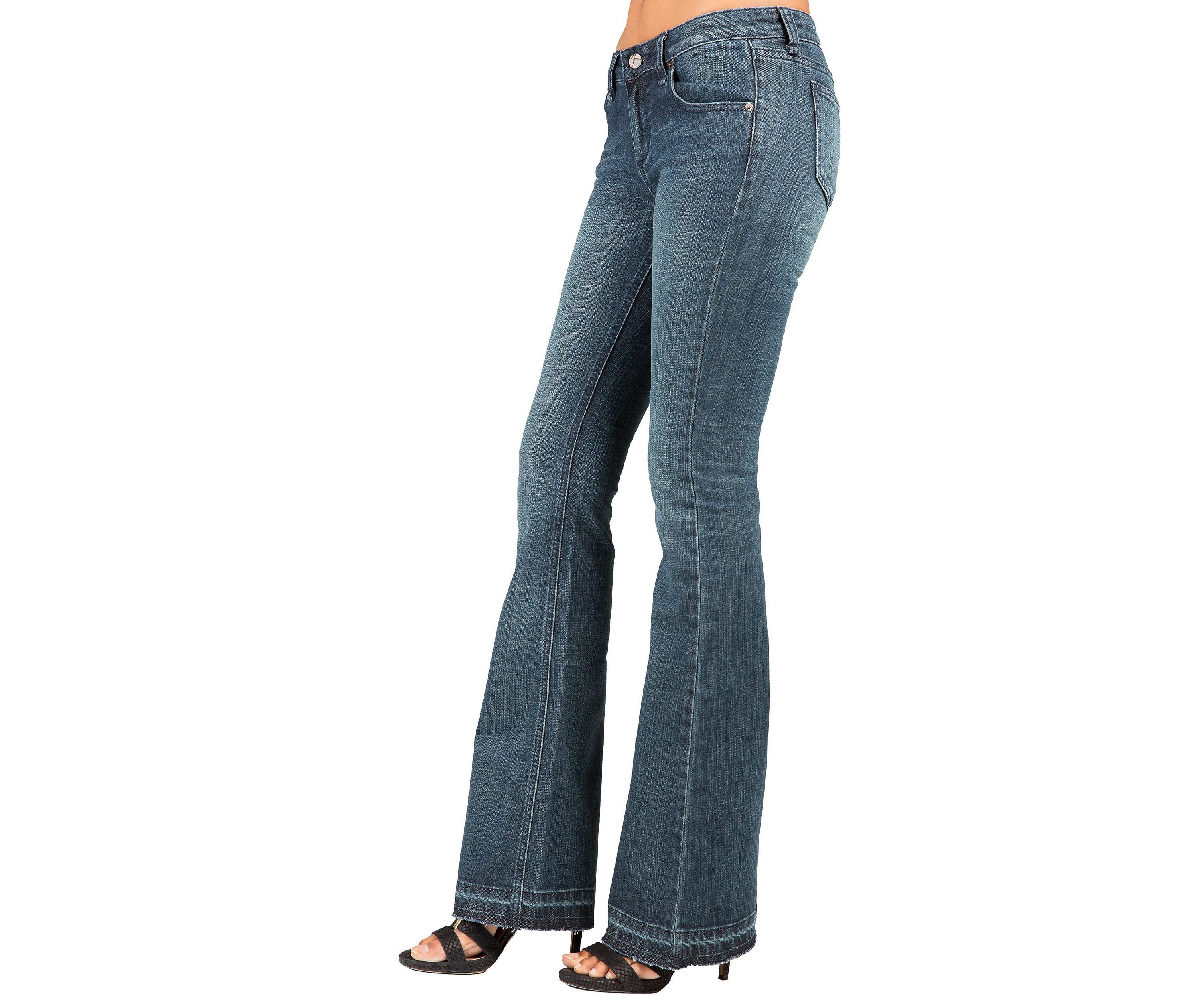 Flare Bootcut Raw Edge Jeans