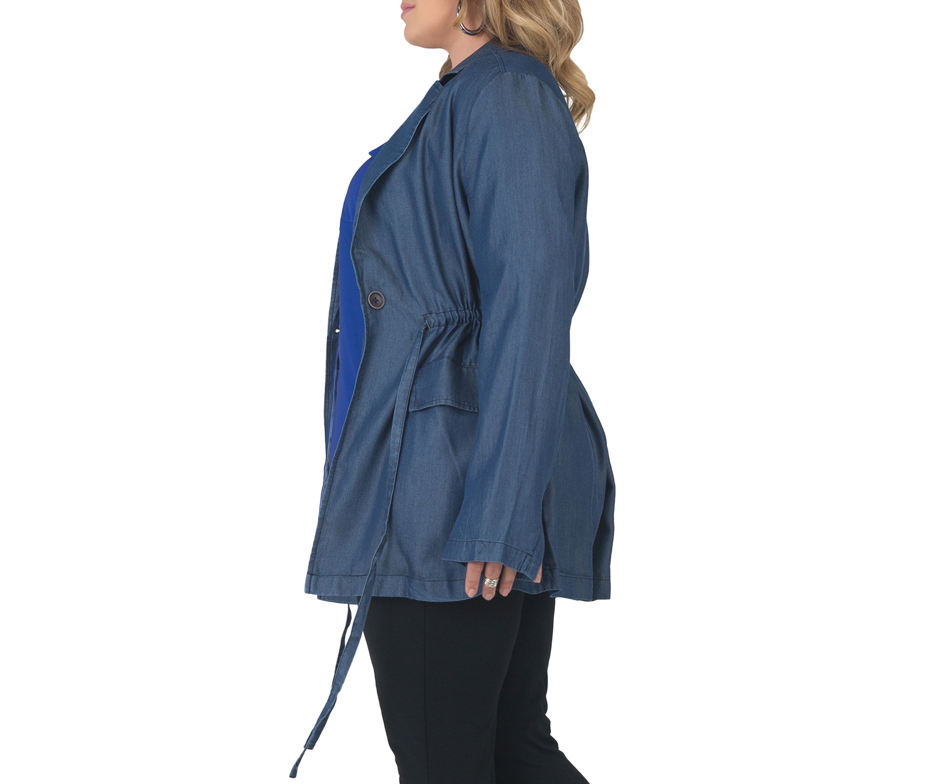 Plus Size Blazer with Belt